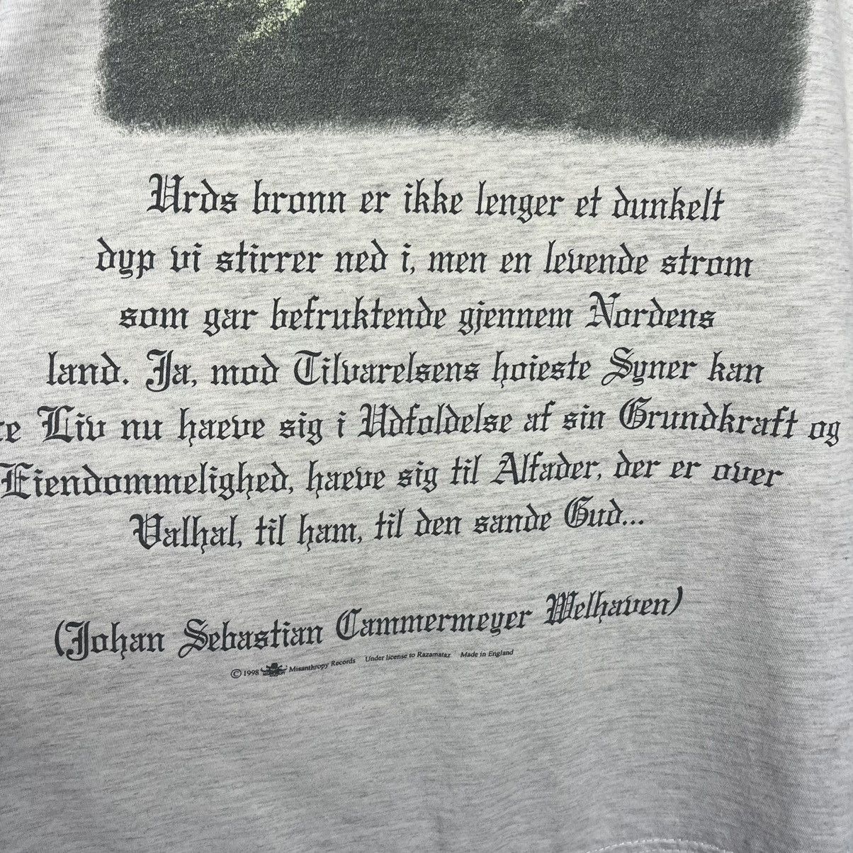 Band Tees Vintage Burzum Filosofem album rare rock band tee 1998 Size US M / EU 48-50 / 2 - 10 Thumbnail