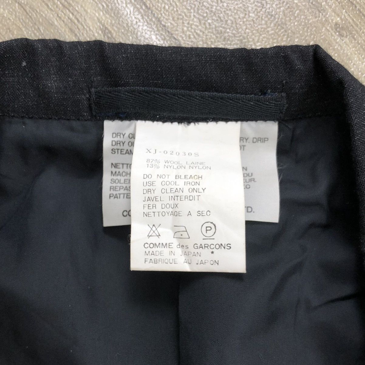 Comme des Garcons × Comme des Garcons Homme Plus AW91 Runaway Comme Des Garcons Homme Plus CDG Blazers Jacket Size 42S - 4 Thumbnail