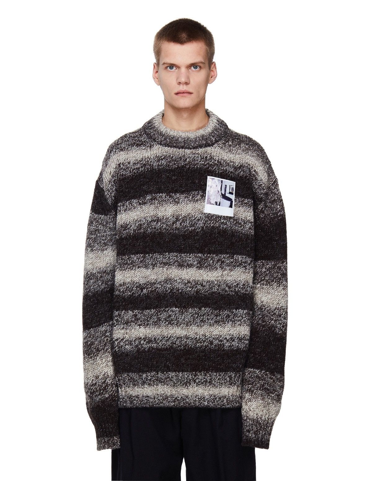 Raf Simons Raf Simons Striped Sweater Polaroid Patch 2020 2021 Size M Size US M / EU 48-50 / 2 - 10 Thumbnail
