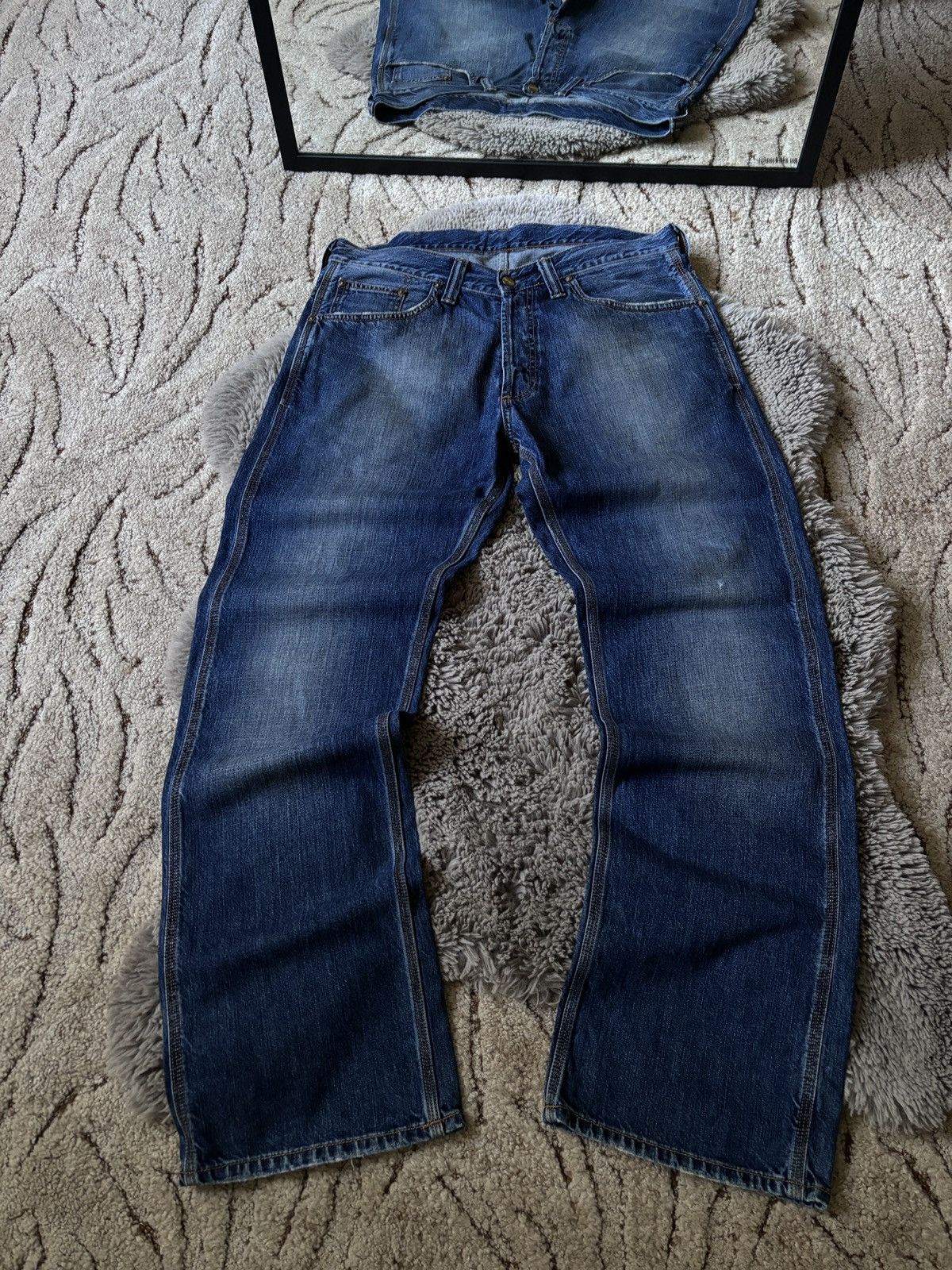 Carhartt × Vintage Carhartt Jeans Retro Simple Vintage blue Denim Pants Size US 31 - 2 Thumbnail