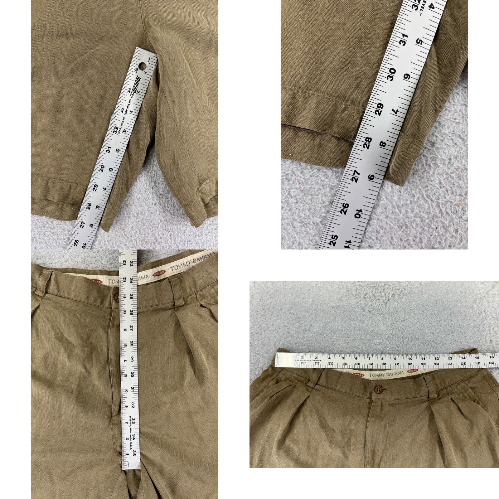 Tommy Bahama Tommy Bahama Shorts Men 34 Brown Silk Chino Herringbone 32x9 READ Size US 34 / EU 50 - 8 Thumbnail