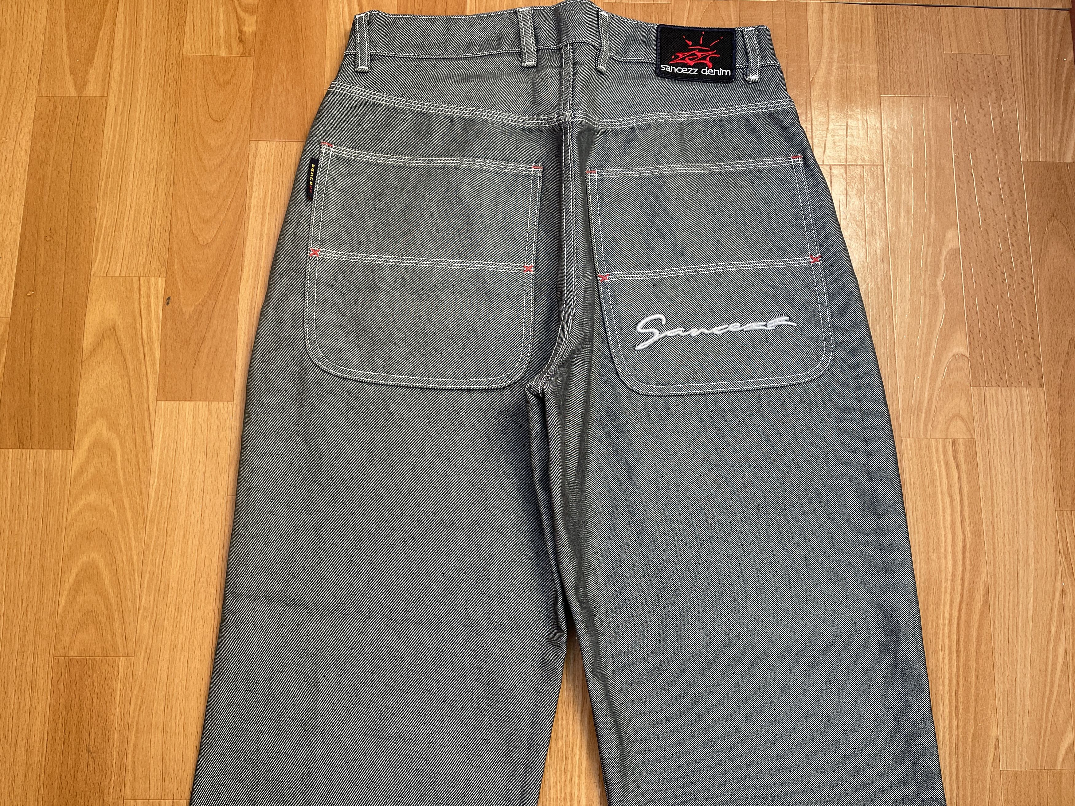 Other Sancezz jeans, shiny, vintage baggy, silver, metallic Y2K 32 Size US 32 / EU 48 - 4 Thumbnail