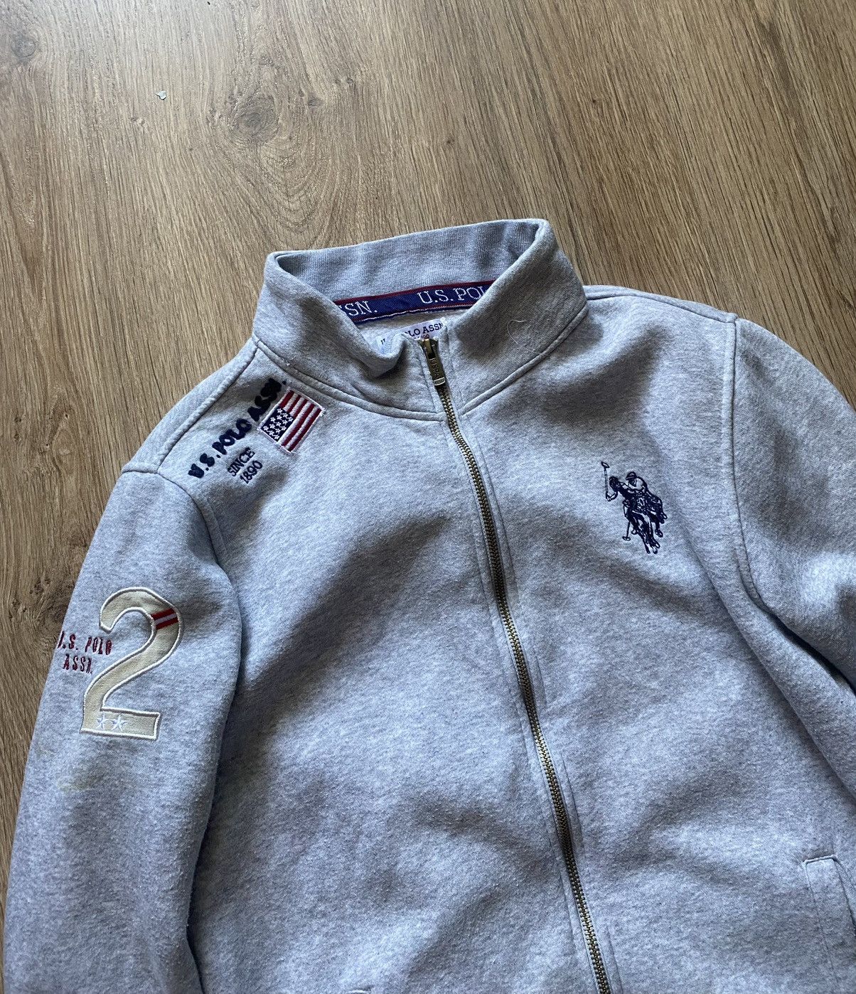 U.S. Polo Assn. × Vintage Chief Keef zip sweatshirt grey USA Size US L / EU 52-54 / 3 - 2 Thumbnail