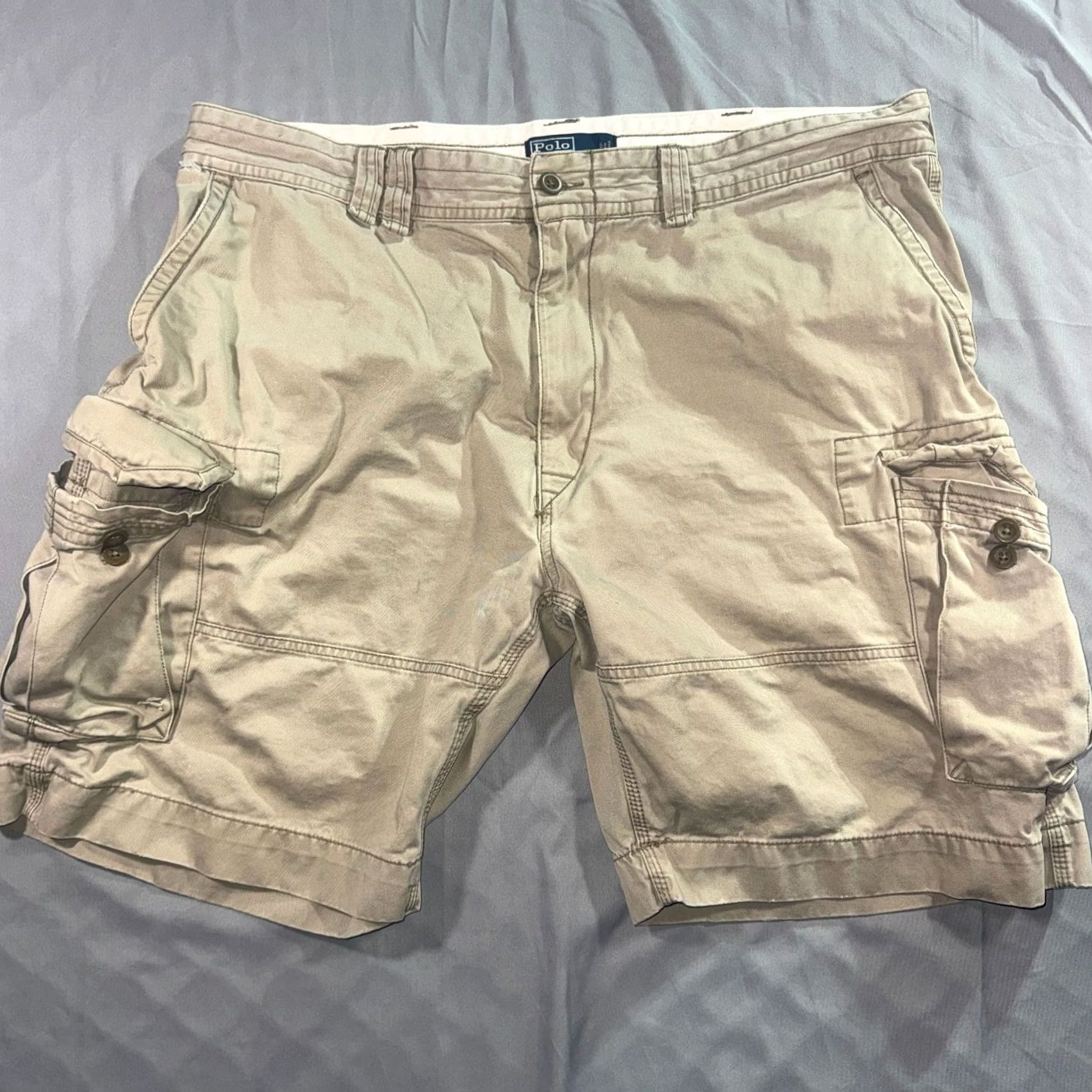 Polo Ralph Lauren VINTAGE Polo Ralph Lauren Paratrooper Cargo Shorts Khaki Tan Size 42 Men Beig e Casual Size US XL / EU 56 / 4 - 2 Thumbnail