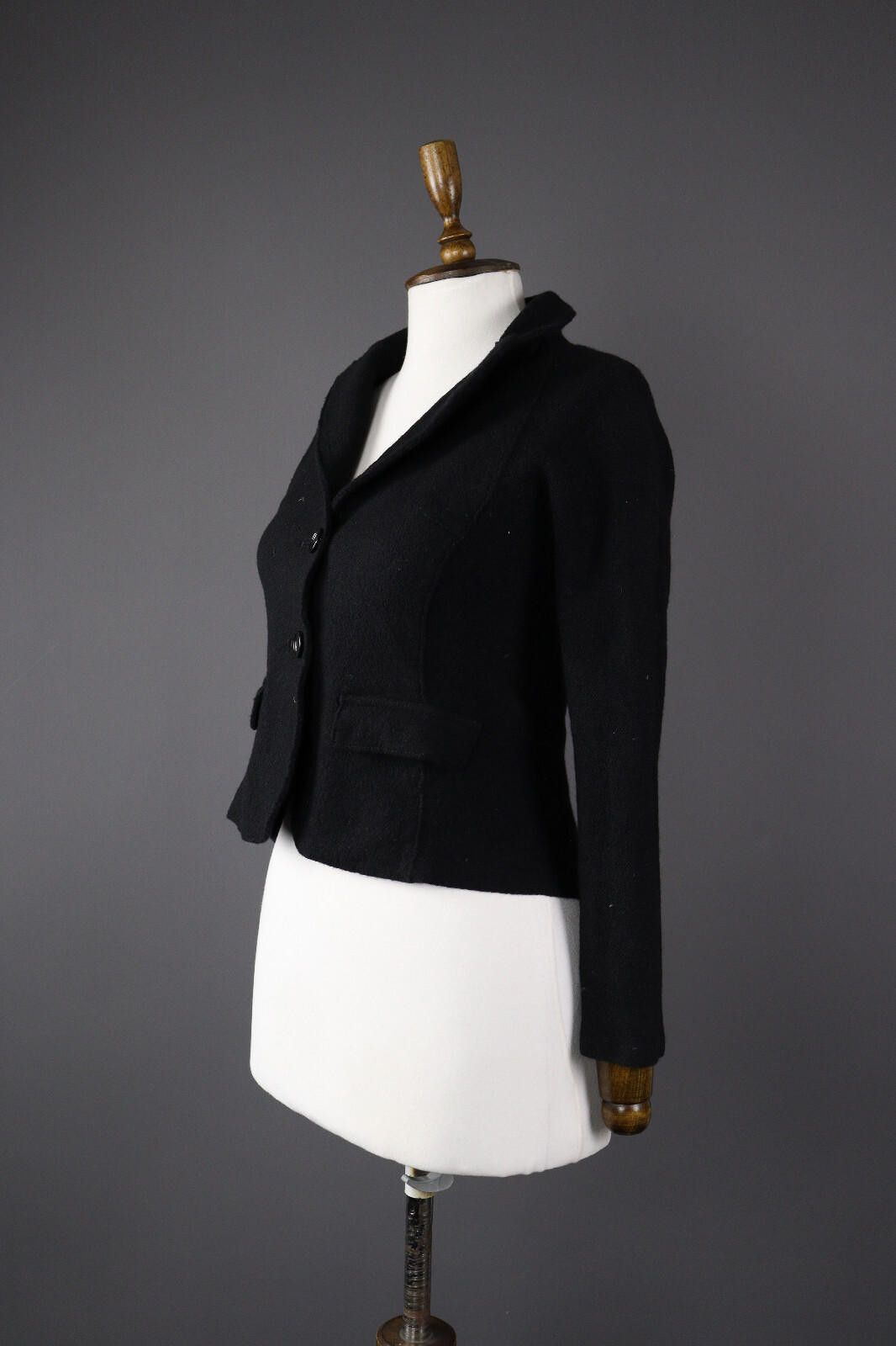Designer Marc Cain Wool Classic Basic Casual Blazer Jacket Size 3 Size M / US 6-8 / IT 42-44 - 4 Thumbnail