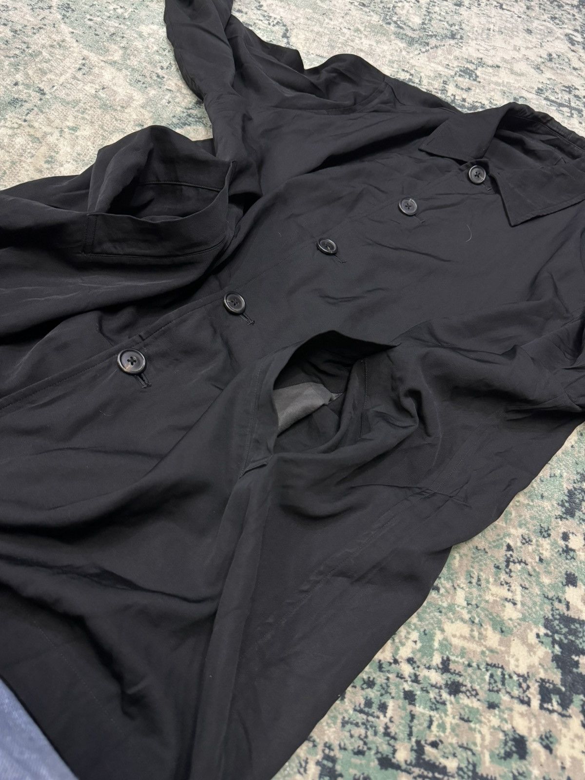 Y's for Men Y'S FOR MEN WOOL RAYON LONG-SLEEVED GABARDINE SHIRT Size US L / EU 52-54 / 3 - 3 Thumbnail