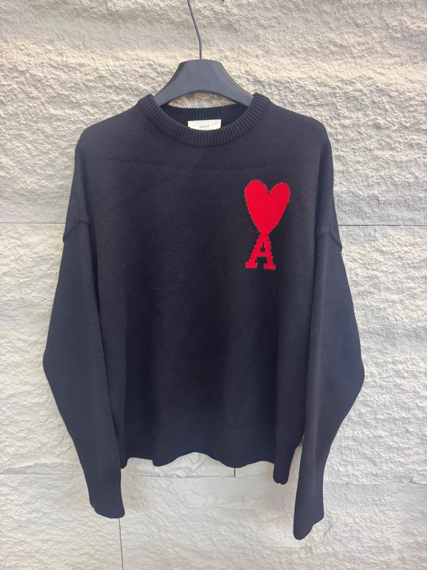 AMI AMI Black Heart A Logo Wool Sweater L Size US L / EU 52-54 / 3 - 2 Thumbnail