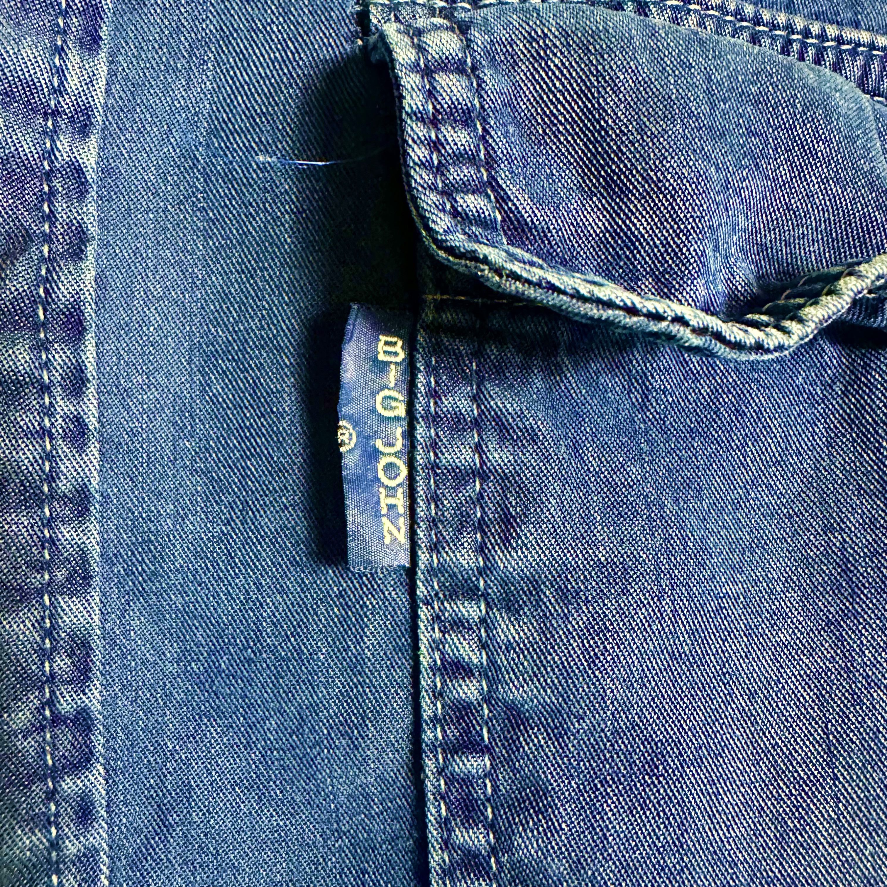 Big John 🔥RARE🔥Vintage Big John Classic Cotton Chambray Shirt Size US L / EU 52-54 / 3 - 4 Thumbnail