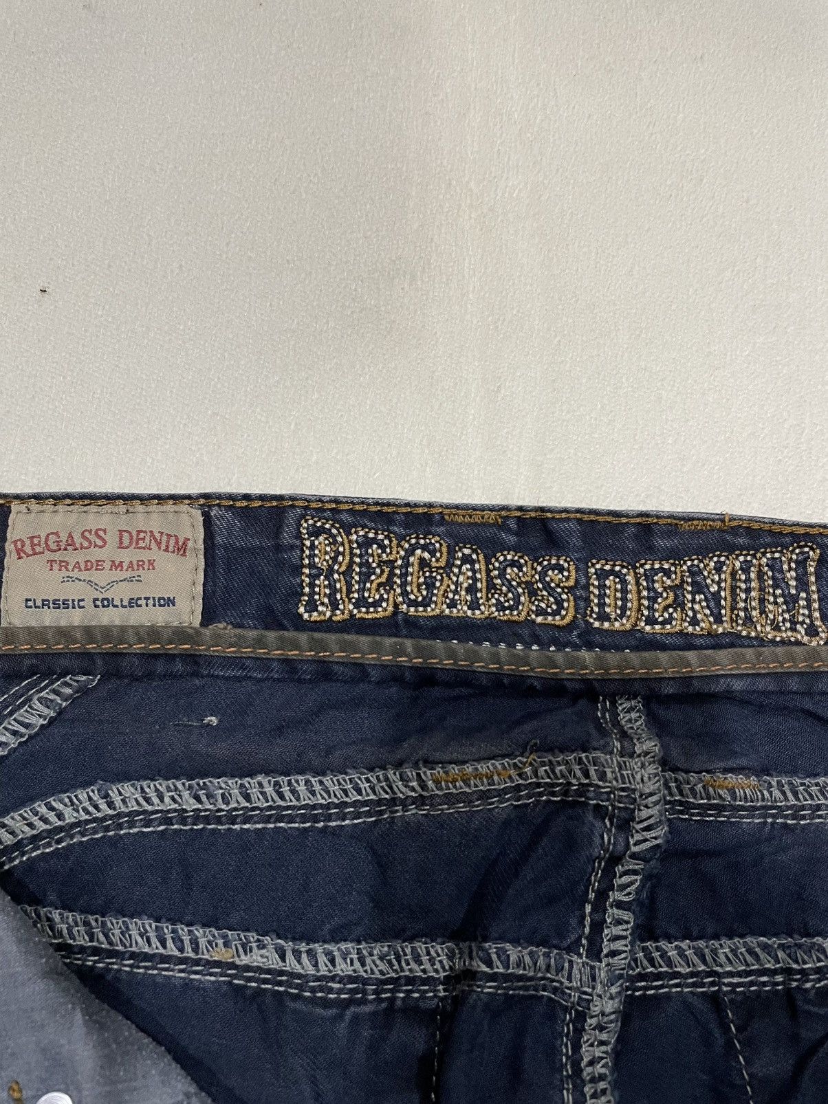 Japanese Brand Vintage Regass Denim Straight Cut Faded Jeans Size US 36 / EU 52 - 10 Thumbnail