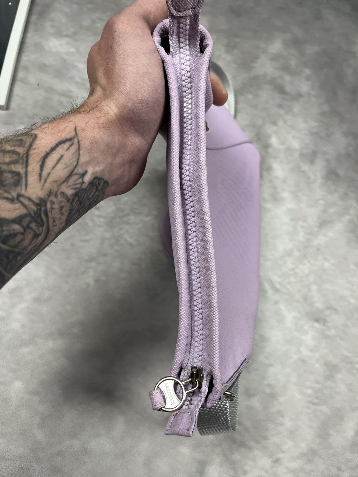 Lacoste Lacoste IUNU FLAT Lilac/Lavender Flat Crossbody Shoulder Bag Size ONE SIZE - 9 Thumbnail