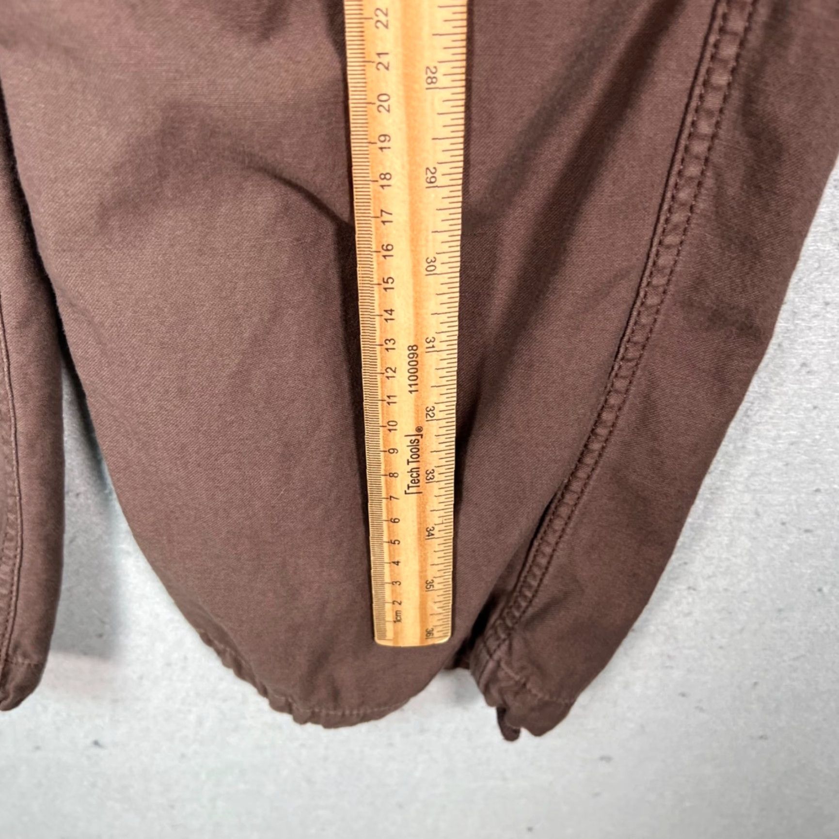 TNA TNA Surplus Cargo Pants Brown 100% Cotton With Pockets & Elastic Cuffs Womens Size 4 Straight Inseam 28" Front Flat Size 27" / US 4 / IT 40 - 6 Thumbnail