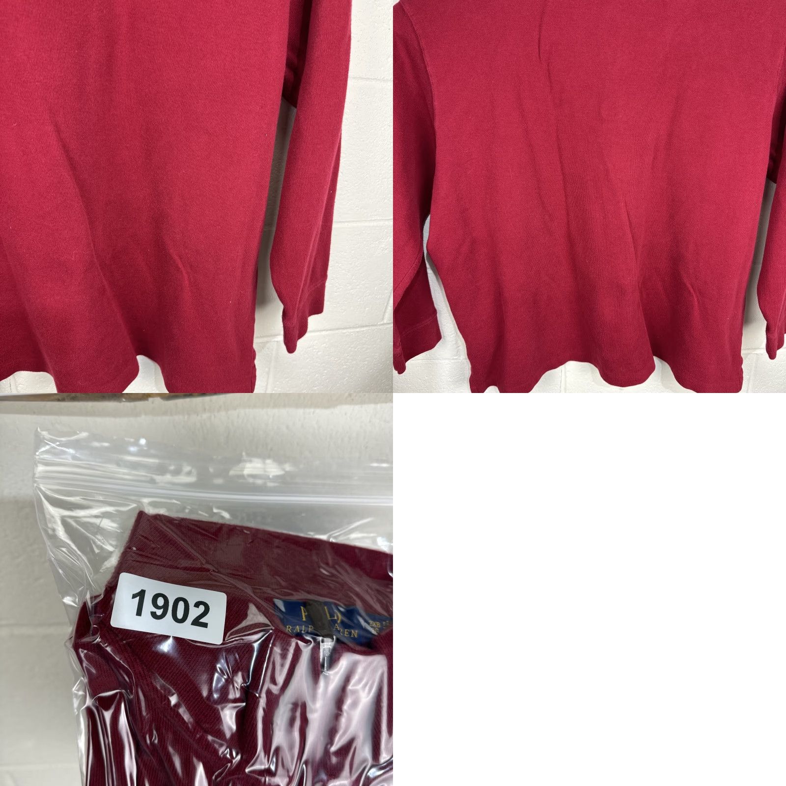 Polo Ralph Lauren Polo Ralph Lauren Sweater Mens 2XB Maroon 1/4 Zip Mock Neck Estate Rib Pony Logo Pullover Knit Size US XXL / EU 58 / 5 - 10 Thumbnail