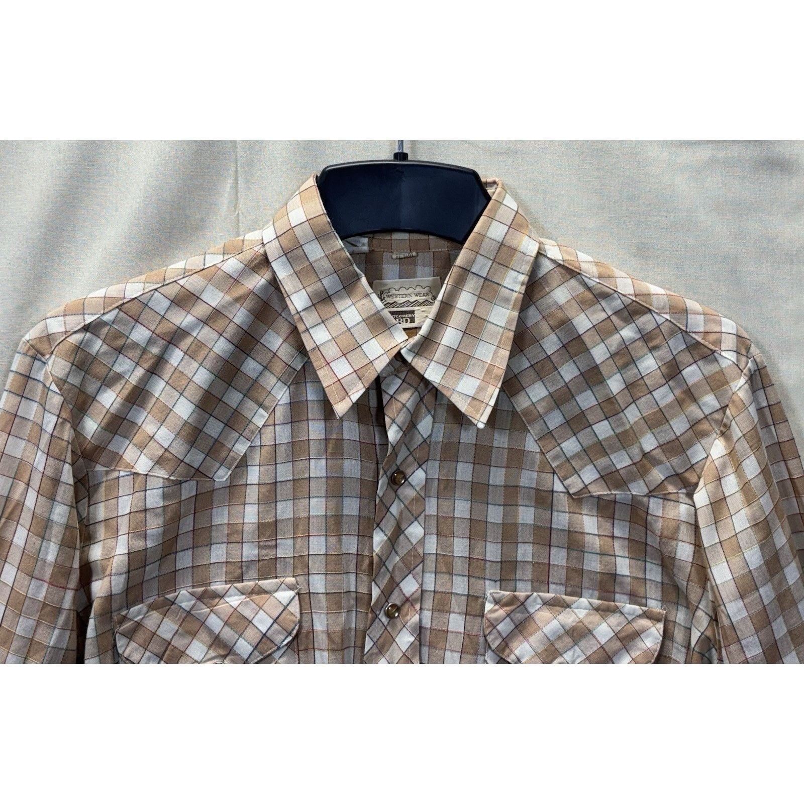 The Unbranded Brand Vintage Montgomery Ward Western Pearl Snap Shirt Men’s 16.5 Size US L / EU 52-54 / 3 - 10 Thumbnail