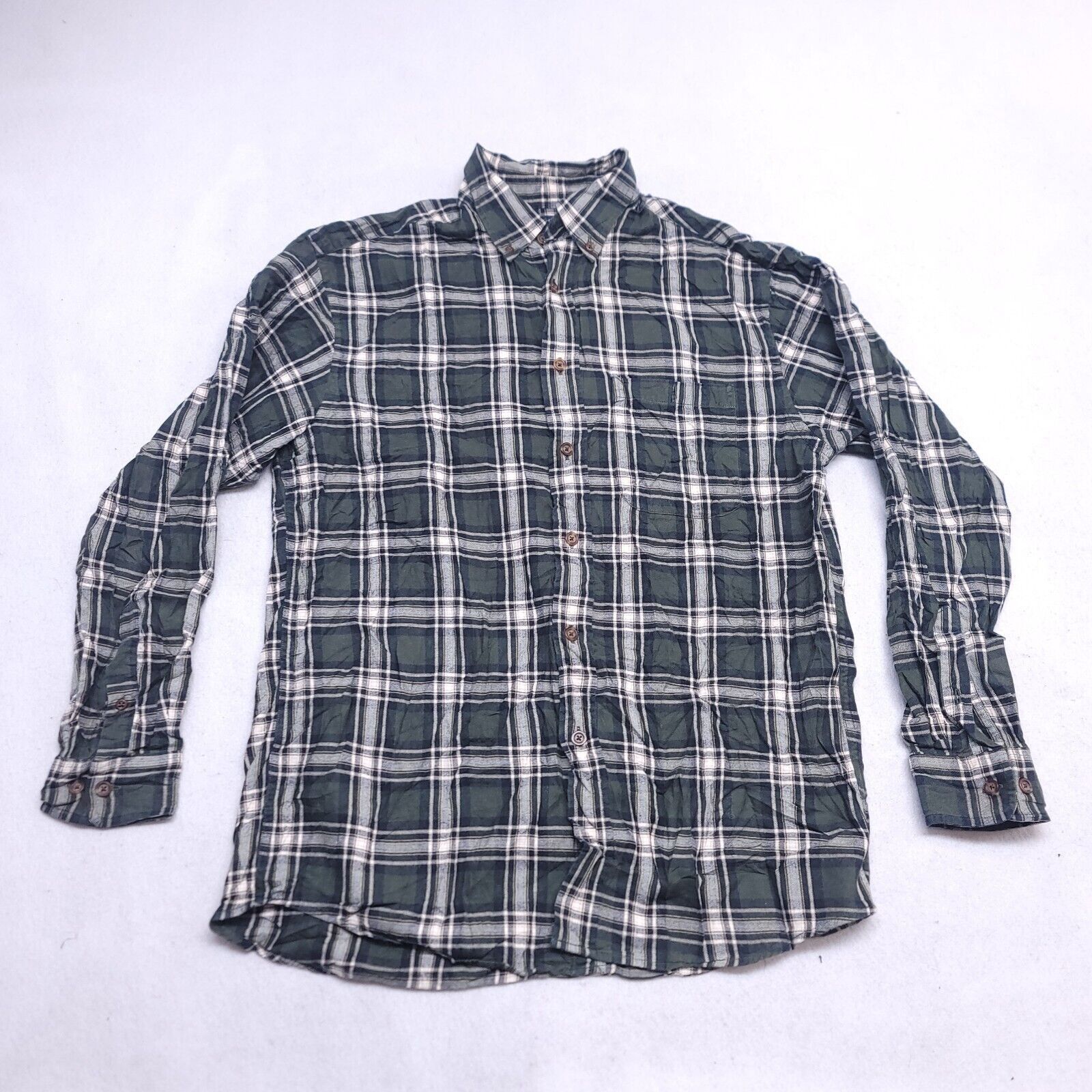 Roundtree & Yorke Roundtree & Yorke Tartan Flannel Shirt Mens Size M Green Size US M / EU 48-50 / 2 - 2 Thumbnail