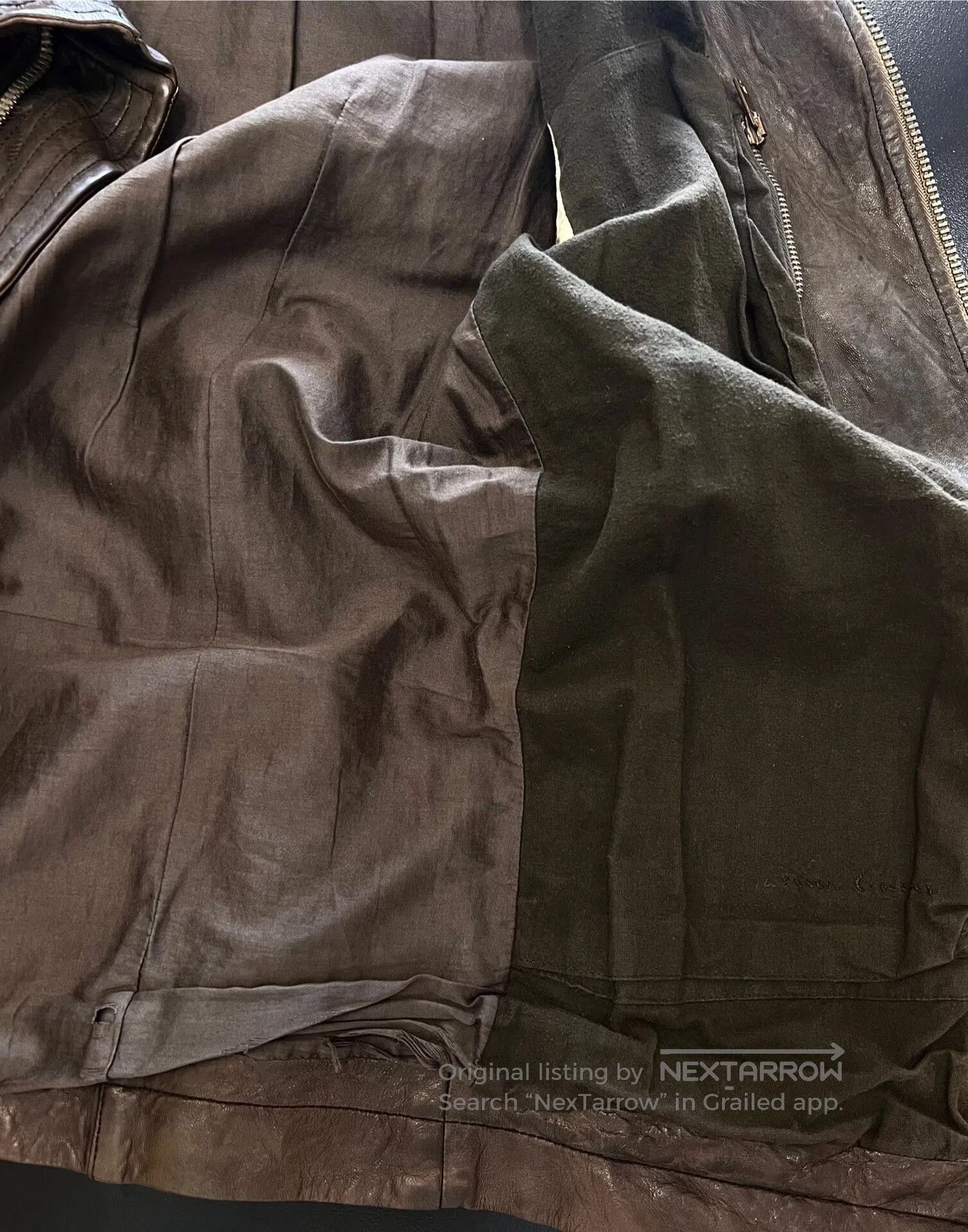 Rick Owens Rick Owens High Neck Leather Jacket. Size US S / EU 44-46 / 1 - 9 Thumbnail