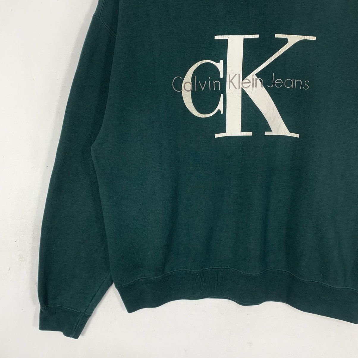 Calvin Klein vintage green Calvin Klein crewneck Streetwear sweatshirt Size US XL / EU 56 / 4 - 5 Thumbnail