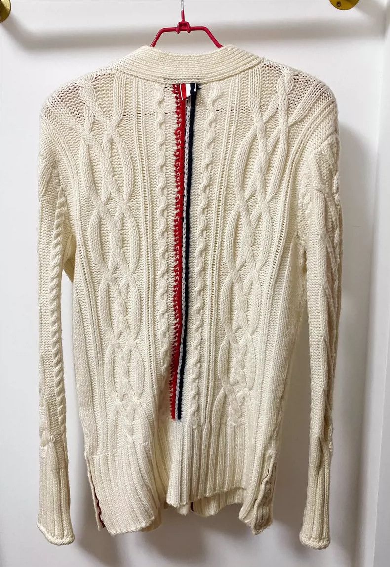Thom Browne Thom Browne Creamy wool sweater Size US XXS / EU 40 - 2 Thumbnail