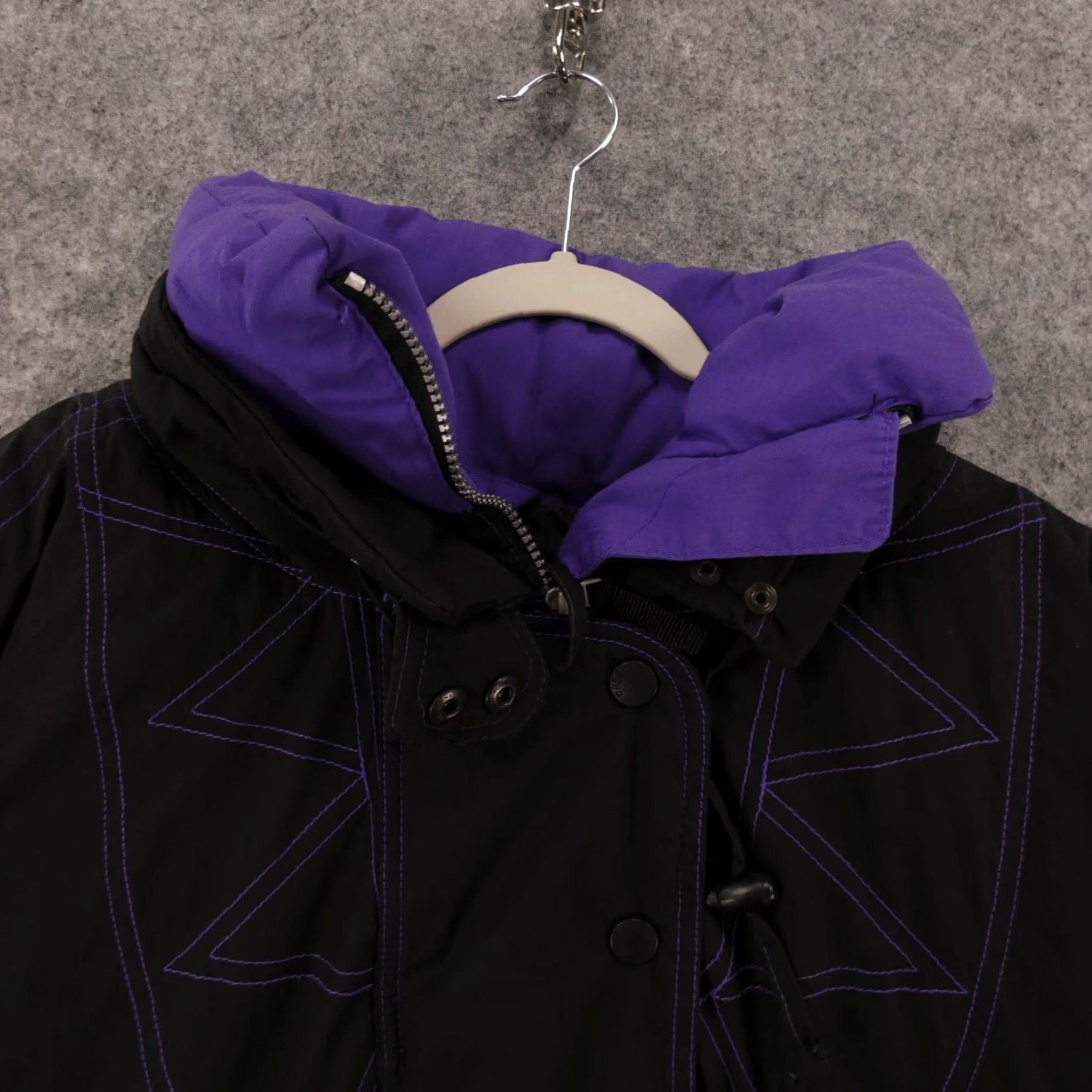 Obermeyer Obermeyer Ski Jacket Womens 12 Black Purple Northstar Down Insulated Full Zip Size XL / US 12-14 / IT 48-50 - 2 Thumbnail