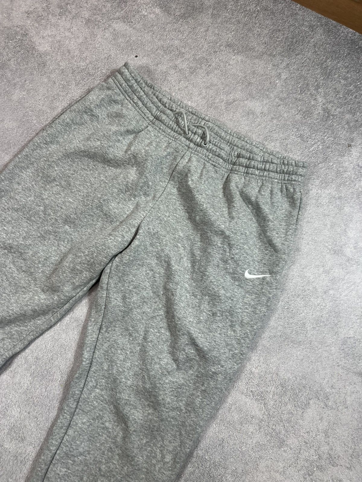 Nike 🔥VINTAGE GREY NIKE COTTON MINI LOGO WASHED DISTRESSED PANTS Size US 36 / EU 52 - 3 Thumbnail