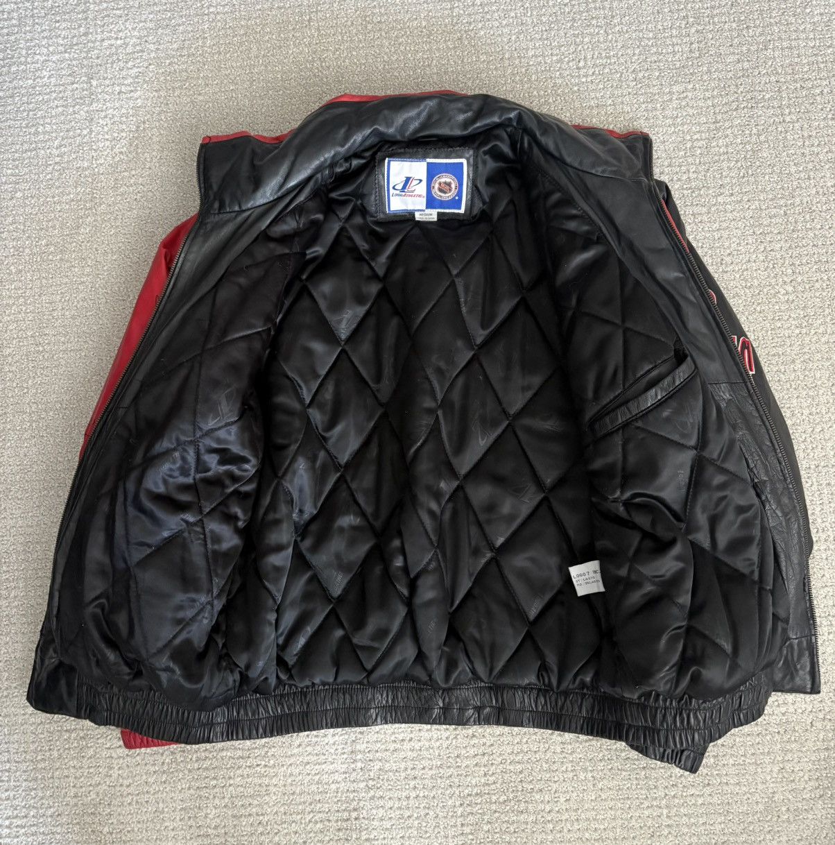 Logo Athletic Signed 1990s Chicago Blackhawks Shark Tooth Leather Jacket Size US M / EU 48-50 / 2 - 3 Thumbnail