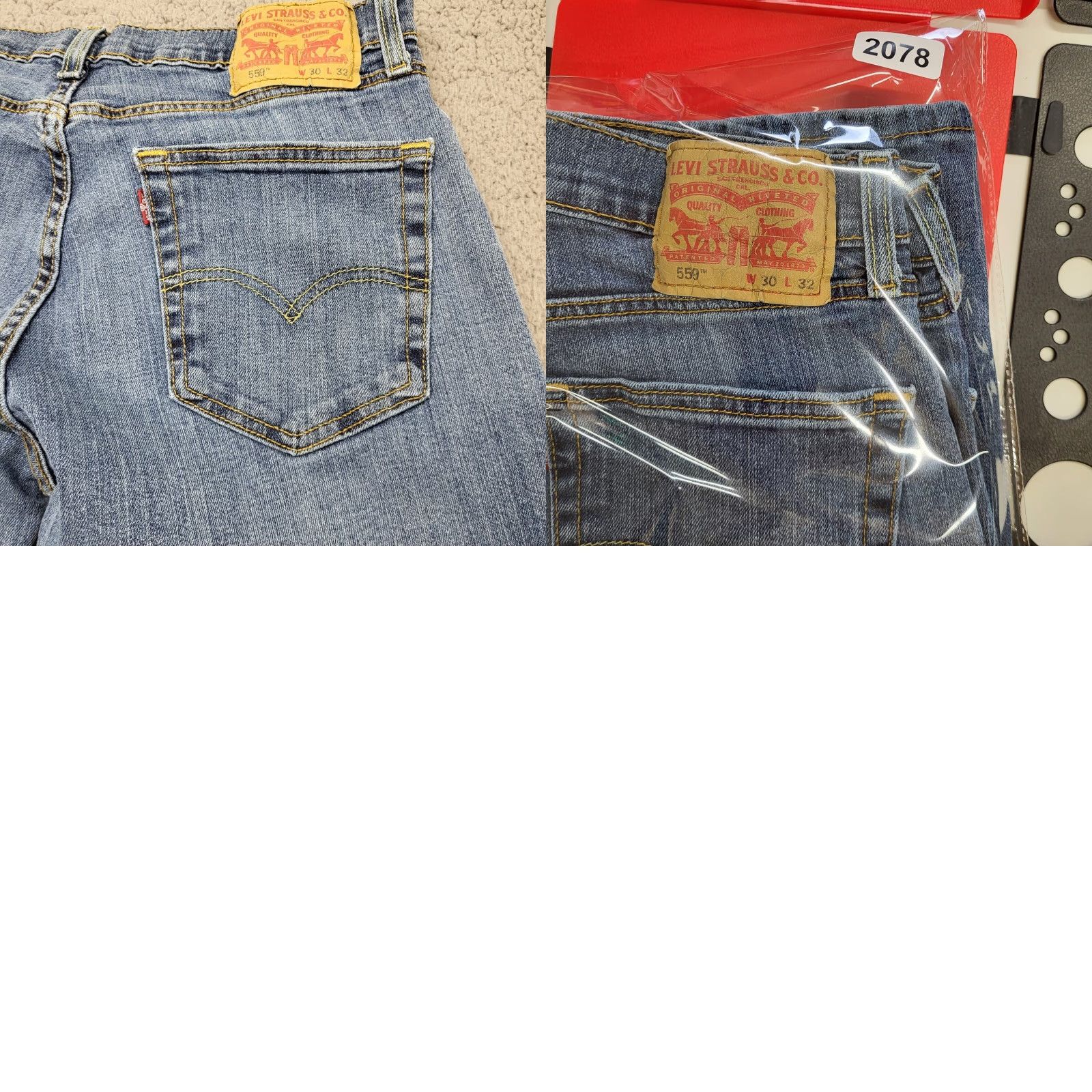 Levi's Levi's 550 Jeans Mens 32x30 Blue Denim Light Stonewash Straight Regular 5-Pocket Belt Loops Casual Streetwear Cowboy Hip Hop Retro 90s USA Size US 32 / EU 48 - 9 Thumbnail