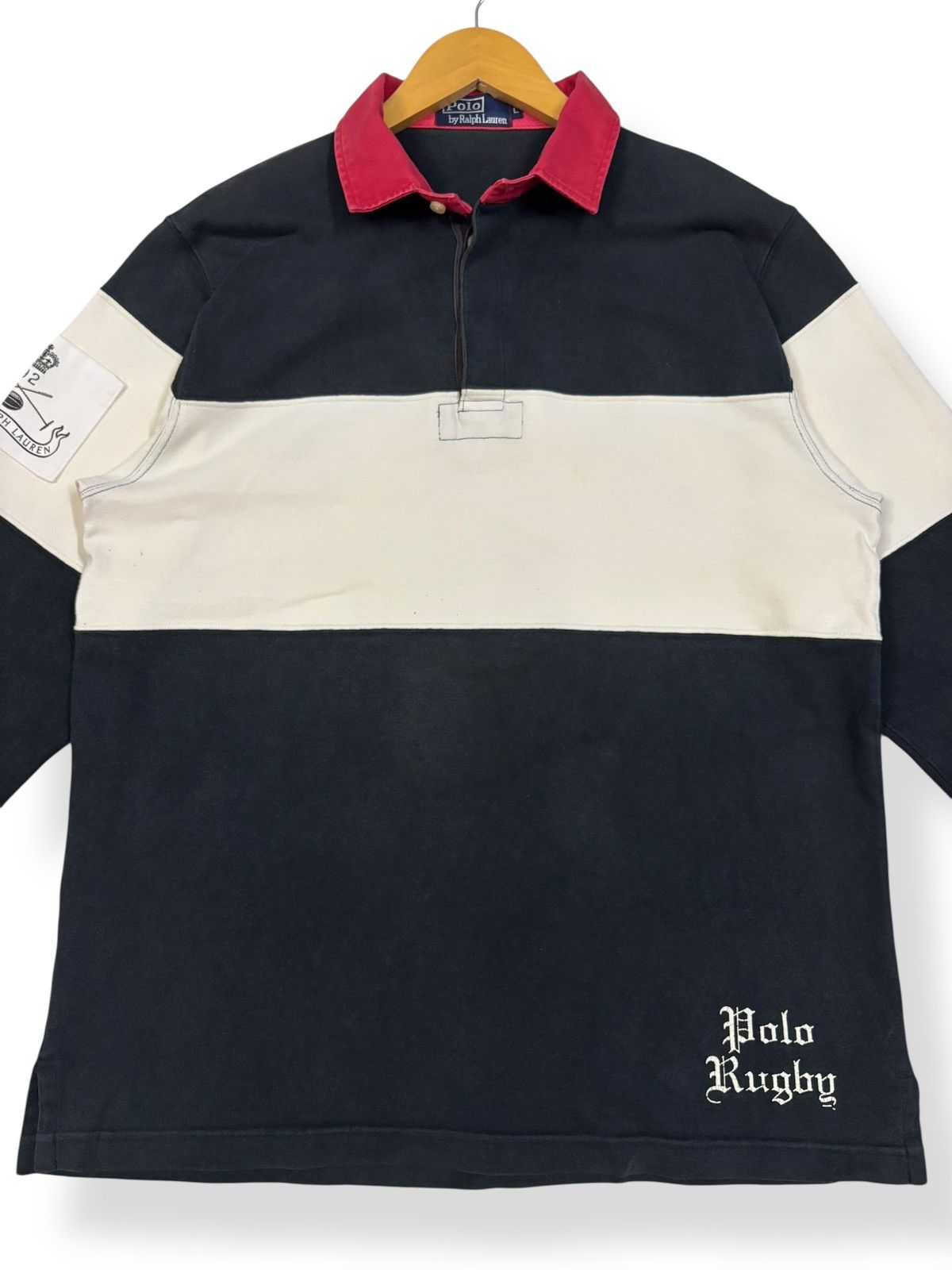 Ralph Lauren Vintage 90s Ralph Lauren Polo Rugby Long Sleeve Shirt Size US L / EU 52-54 / 3 - 3 Thumbnail