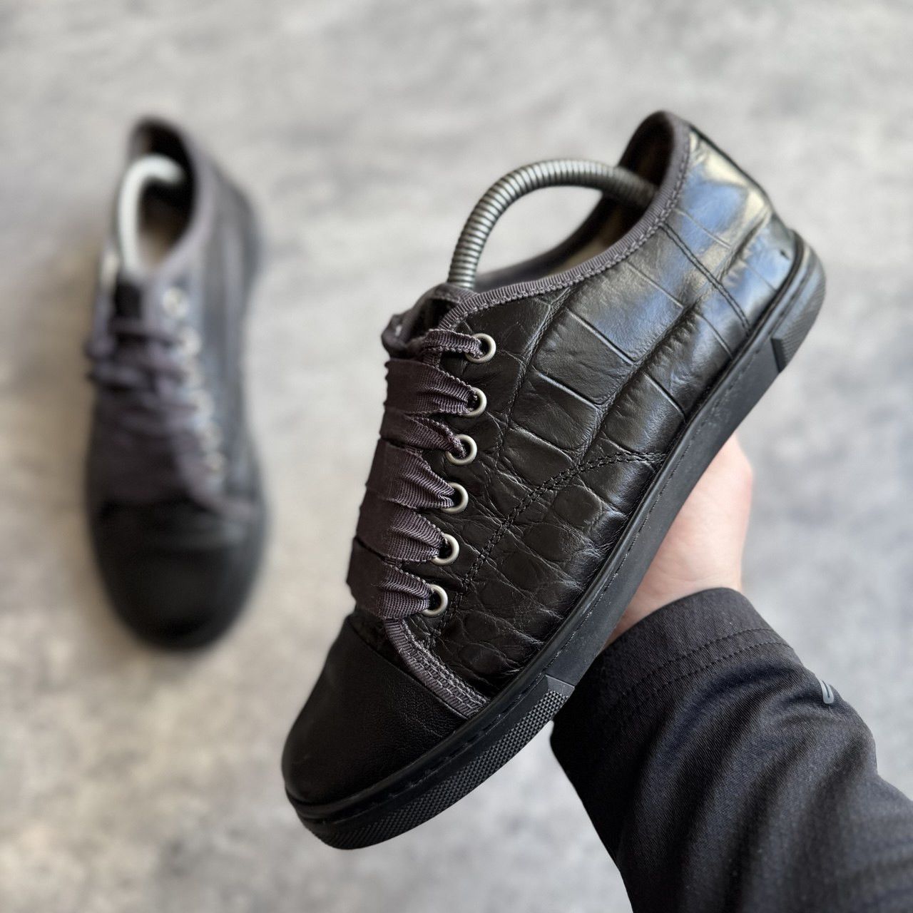 Lanvin Lanvin Leather Low-Top Sneakers Size US 6 / EU 39 - 1 Thumbnail