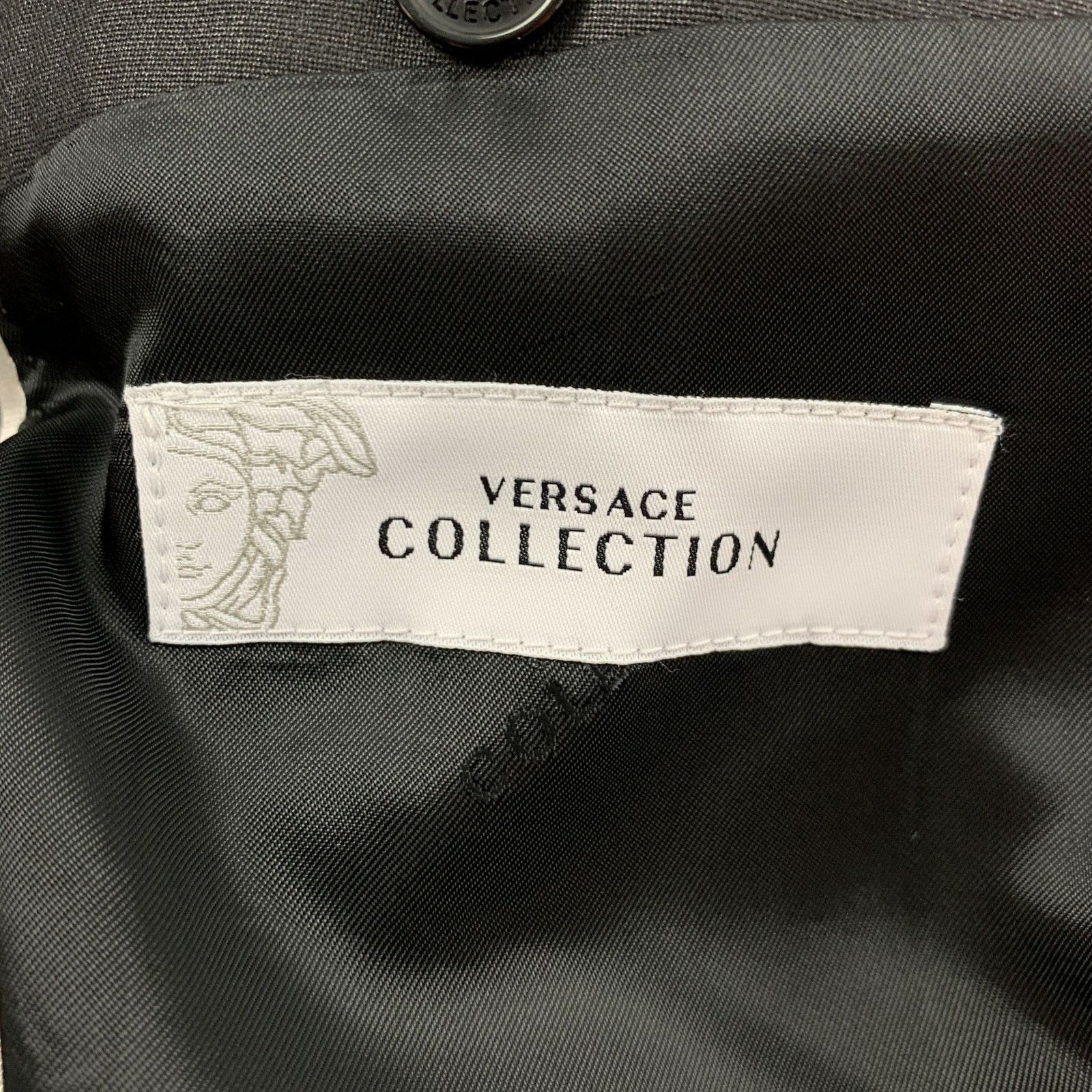 Versace Size 42 Black Polyester Blend Peak Lapel Sport Coat Size 42R - 5 Thumbnail