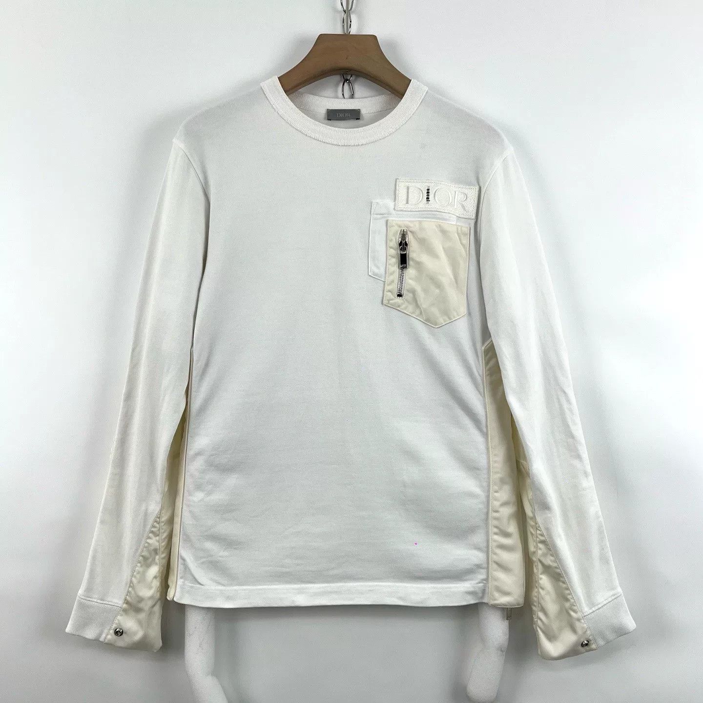 Dior Dior x Sacai Logo Embroidered Button Panel Sweatshirt Size XXS / US 00 / IT 34 - 1 Thumbnail