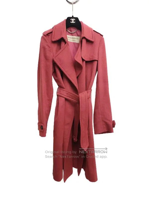 Burberry Burberry Red Cashmere Mid-Length Coat. Size M / US 6-8 / IT 42-44 - 1 Thumbnail