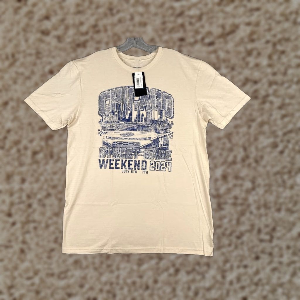 NASCAR Nascar Shirt Adult Large Ivory Cotton Chicago Street Race 2024 Blueprint Style Size US L / EU 52-54 / 3 - 1 Thumbnail