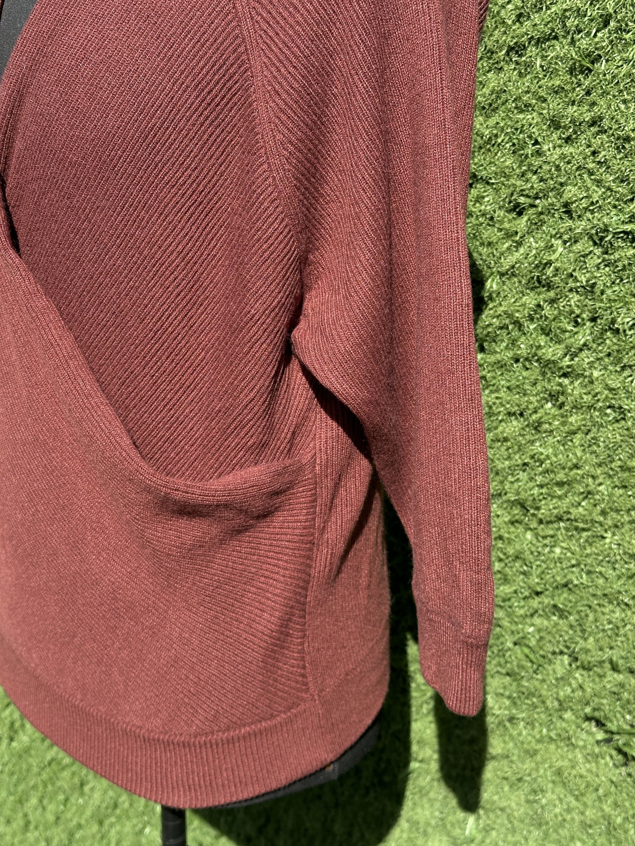 Brunello Cucinelli Brunello Cucinelli 100% Cashmere Wrap Cardigan Burgundy L Size L / US 10 / IT 46 - 9 Thumbnail