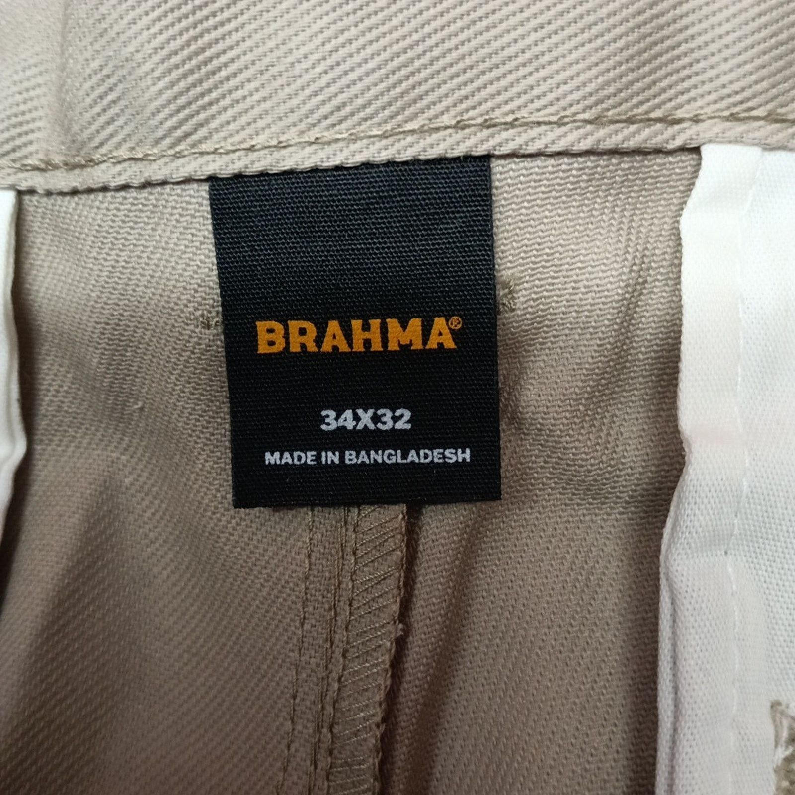 Other Brahma Men's Work Tough Pants Size 34x32 Sandy Taupe Relaxed Size US 34 / EU 50 - 5 Thumbnail