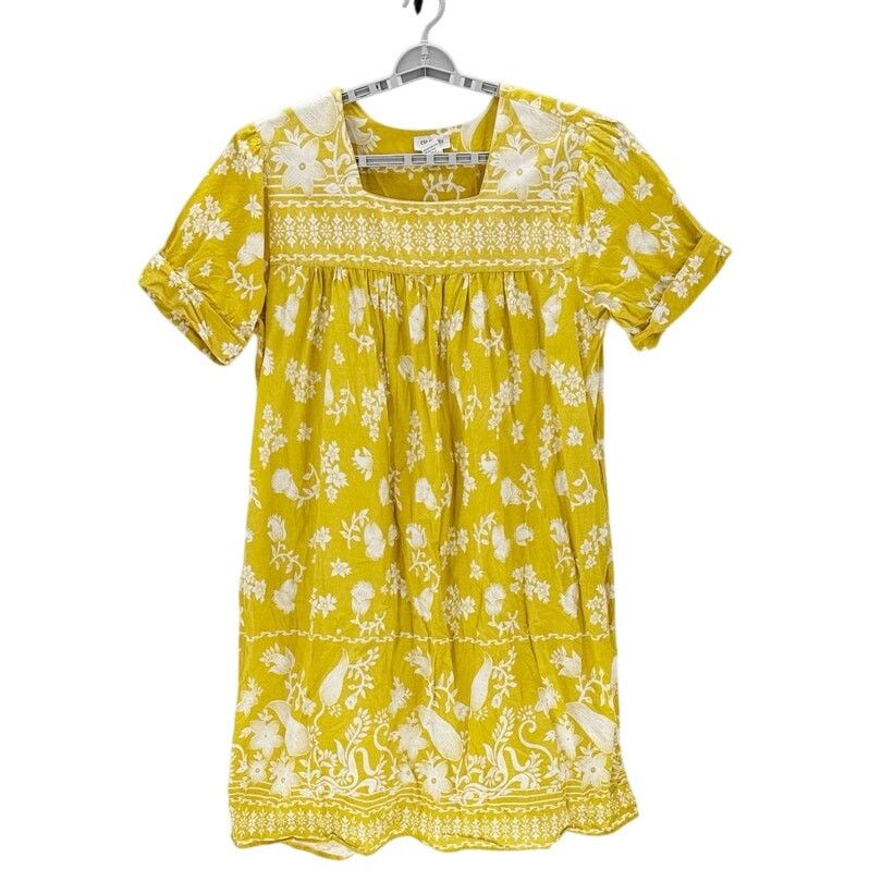 Other CW Classics House Dress Size 2X Yellow batik flowy pockets Size XXL / US 16-18 / IT 52-54 - 1 Thumbnail