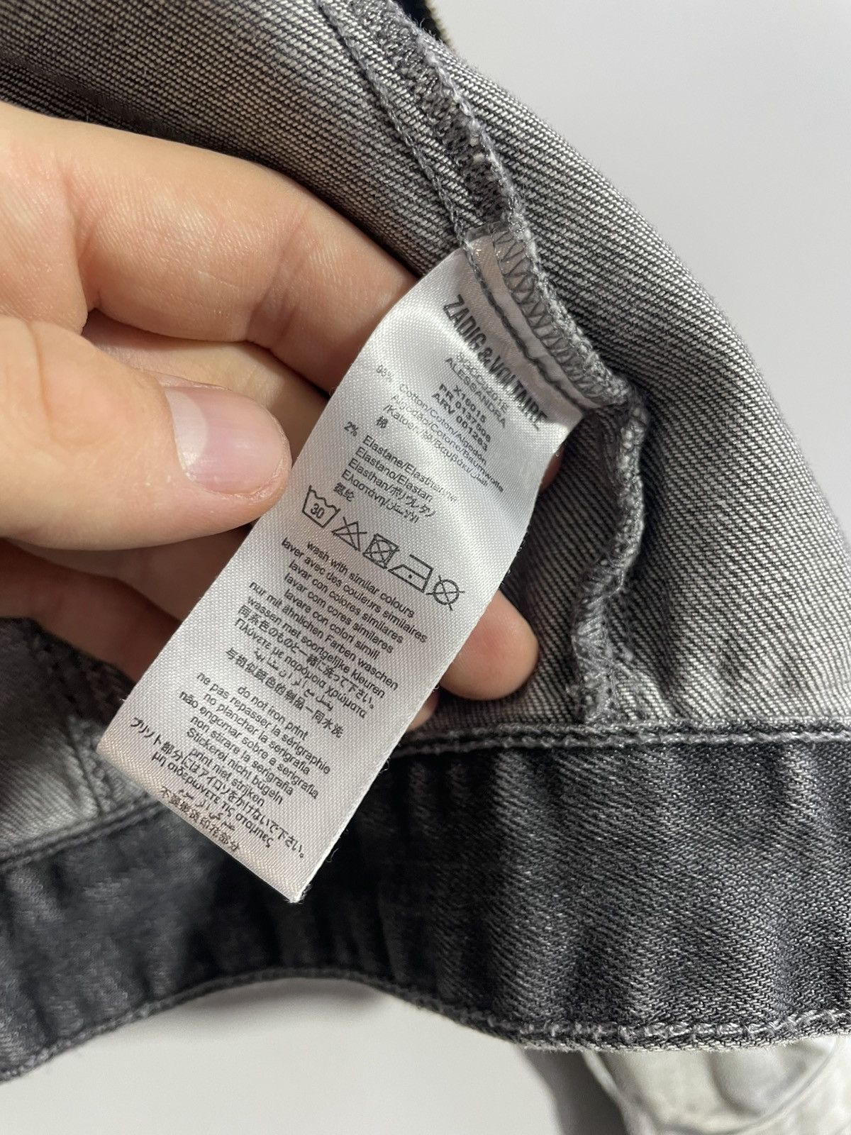 Zadig & Voltaire Zadig & Voltaire ROCK Gray Denim jacket size 16 Size M / US 6-8 / IT 42-44 - 16 Thumbnail