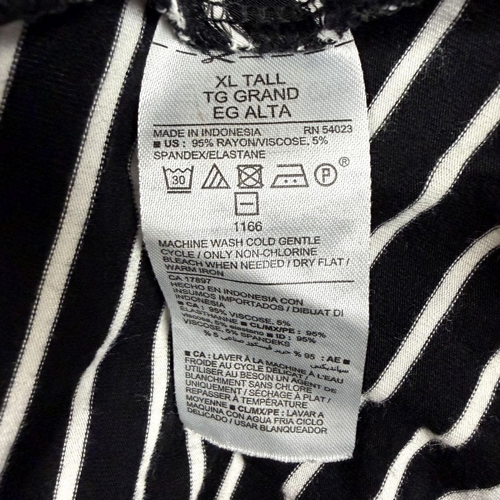Old Navy VINTAGE Old Navy T-Shirt Dress XL Tall Black White Striped Knit Swing Dress Casual Womens Size XL / US 12-14 / IT 48-50 - 5 Thumbnail