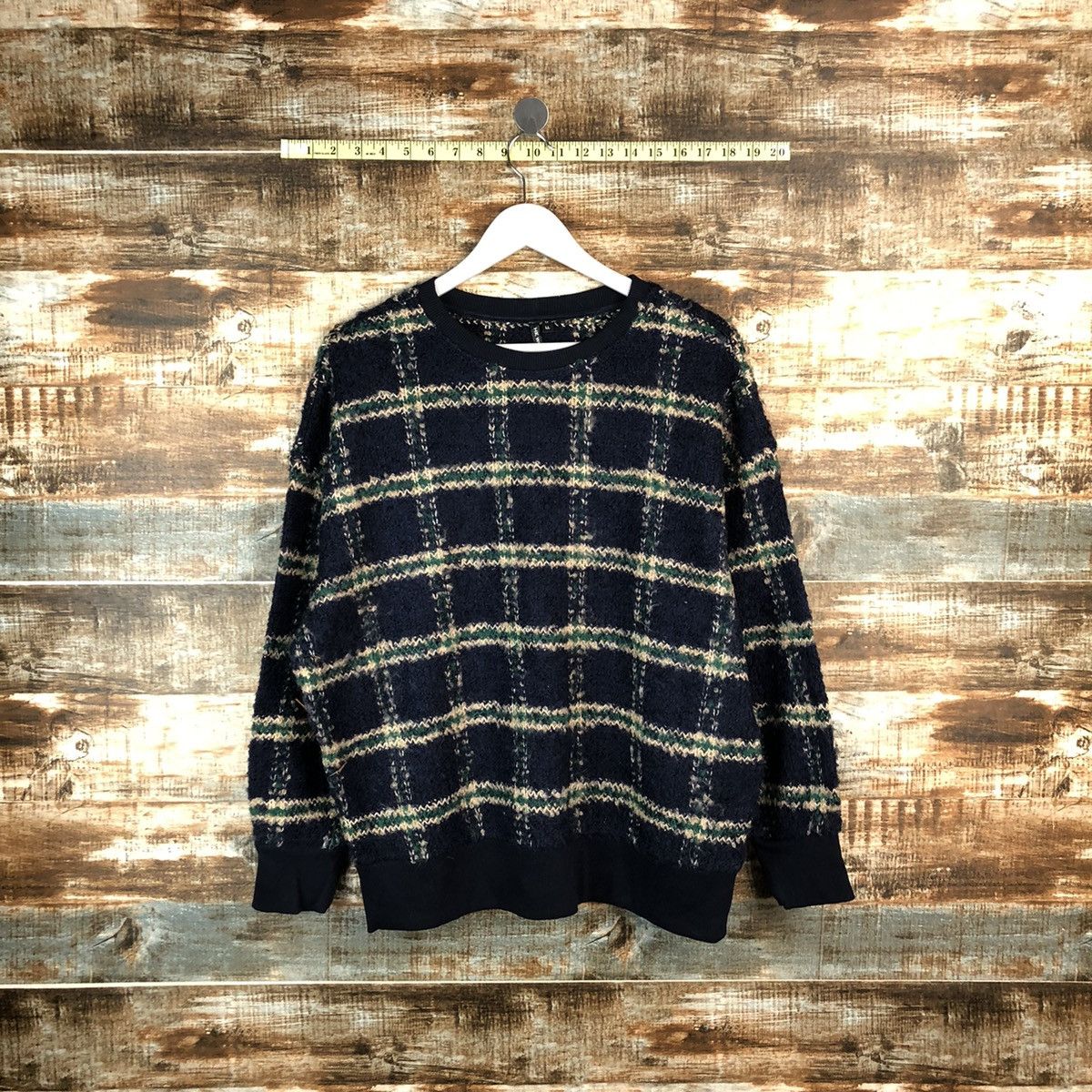 Homespun Knitwear Hk Works London Checkred Black Knitwear #A1744 Size US L / EU 52-54 / 3 - 1 Thumbnail