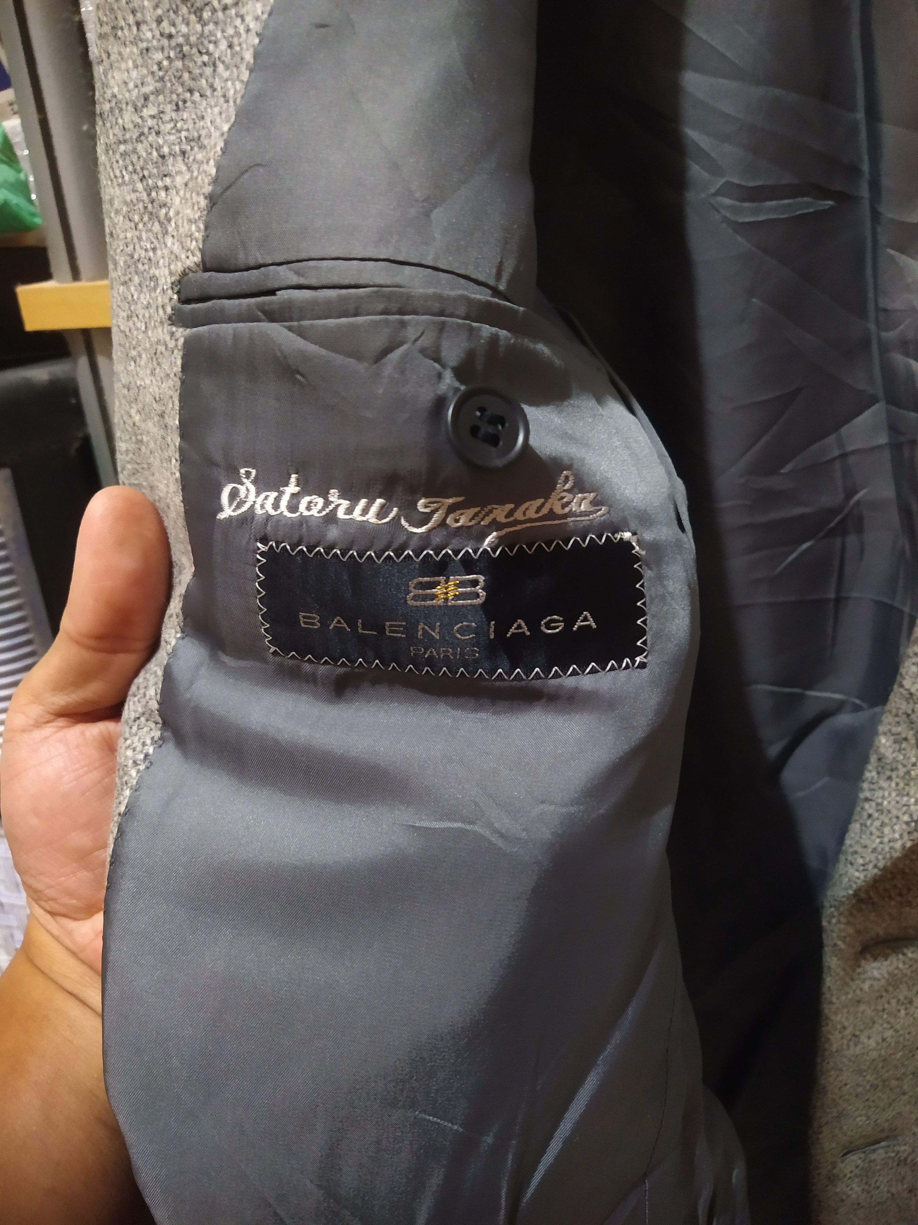 Balenciaga VTG Balenciaga Paris x Sataru Tanaka Archival Wool Blazer Size 36R - 7 Thumbnail
