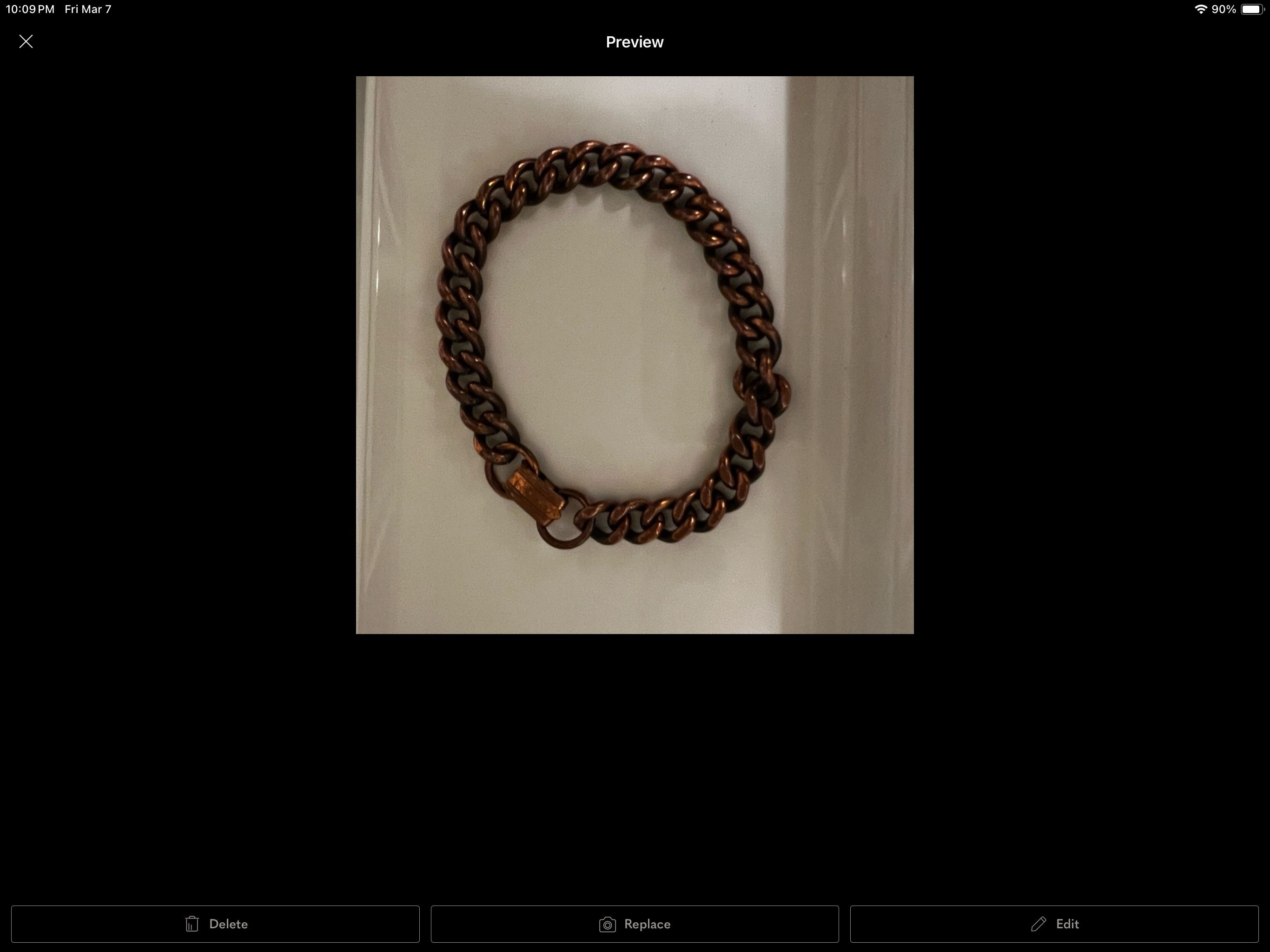 Vintage Men’s Cuban Link Solid Copper Bracelet Size ONE SIZE - 2 Thumbnail