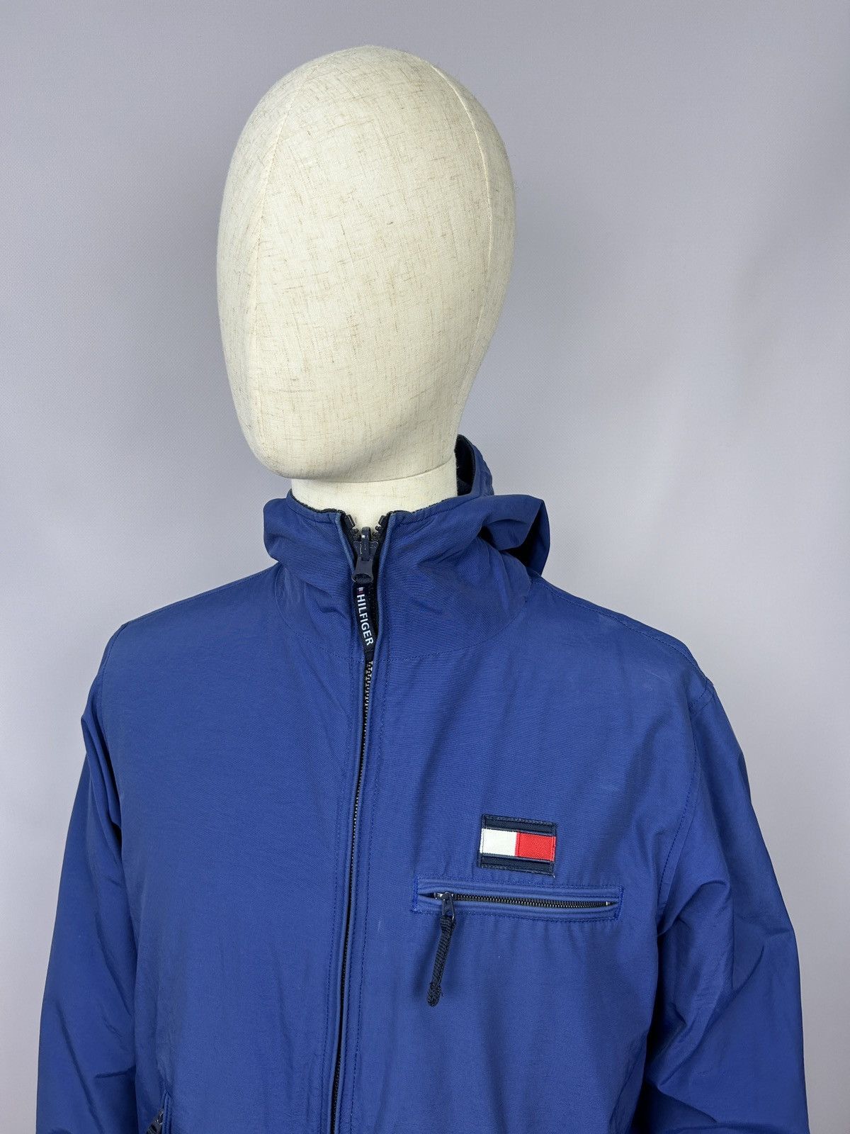 Tommy Hilfiger × Vintage Tommy Hilfiger Big Logo Reversible Vintage Fleece Jacket 90s Size US S / EU 44-46 / 1 - 3 Thumbnail