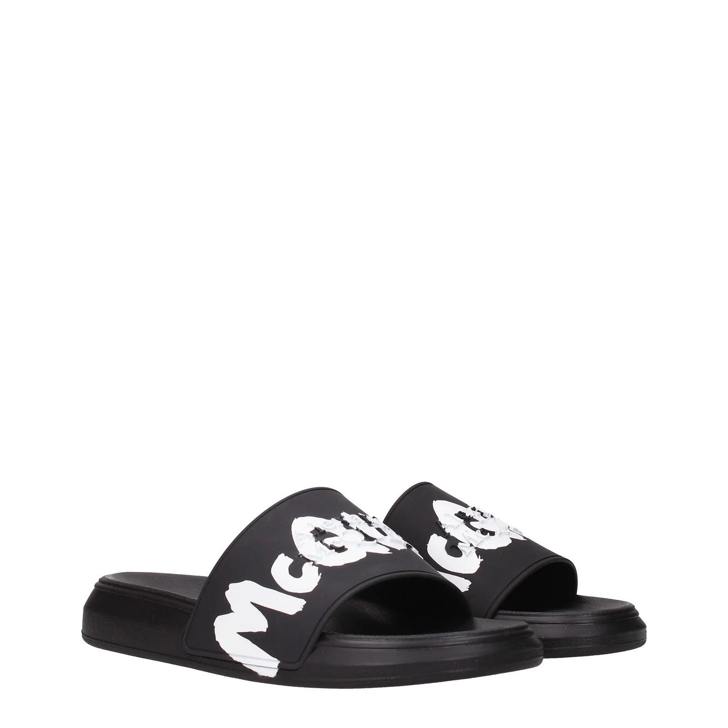 Alexander McQueen ob1o1e0225 Rubber Slippers in Black White Size US 10 / EU 43 - 2 Thumbnail