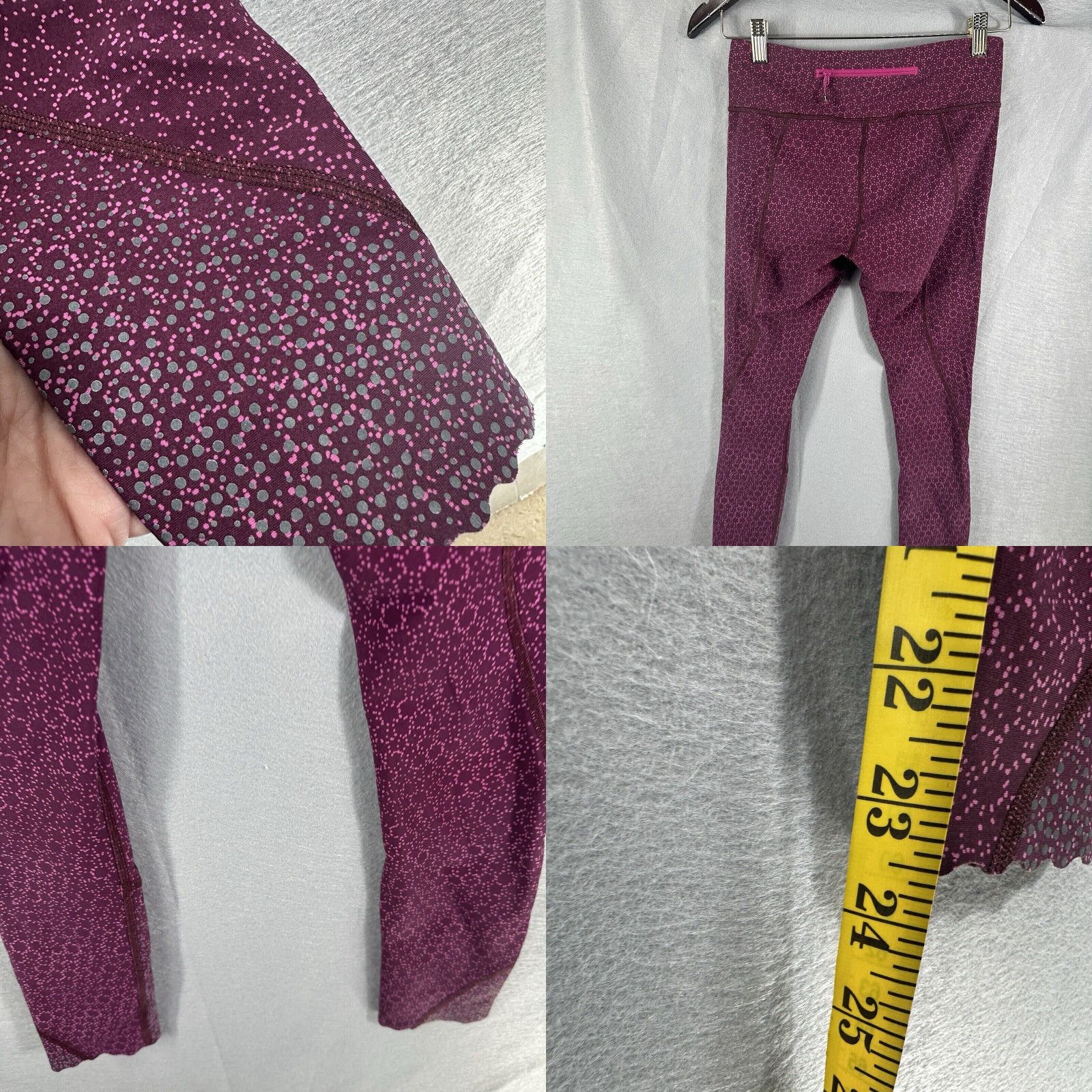 Lululemon Lululemon Athletica Mid Rise Tight Pants Womens 6 Pink Purple Yoga Jogging Size 28" / US 6 / IT 42 - 8 Thumbnail