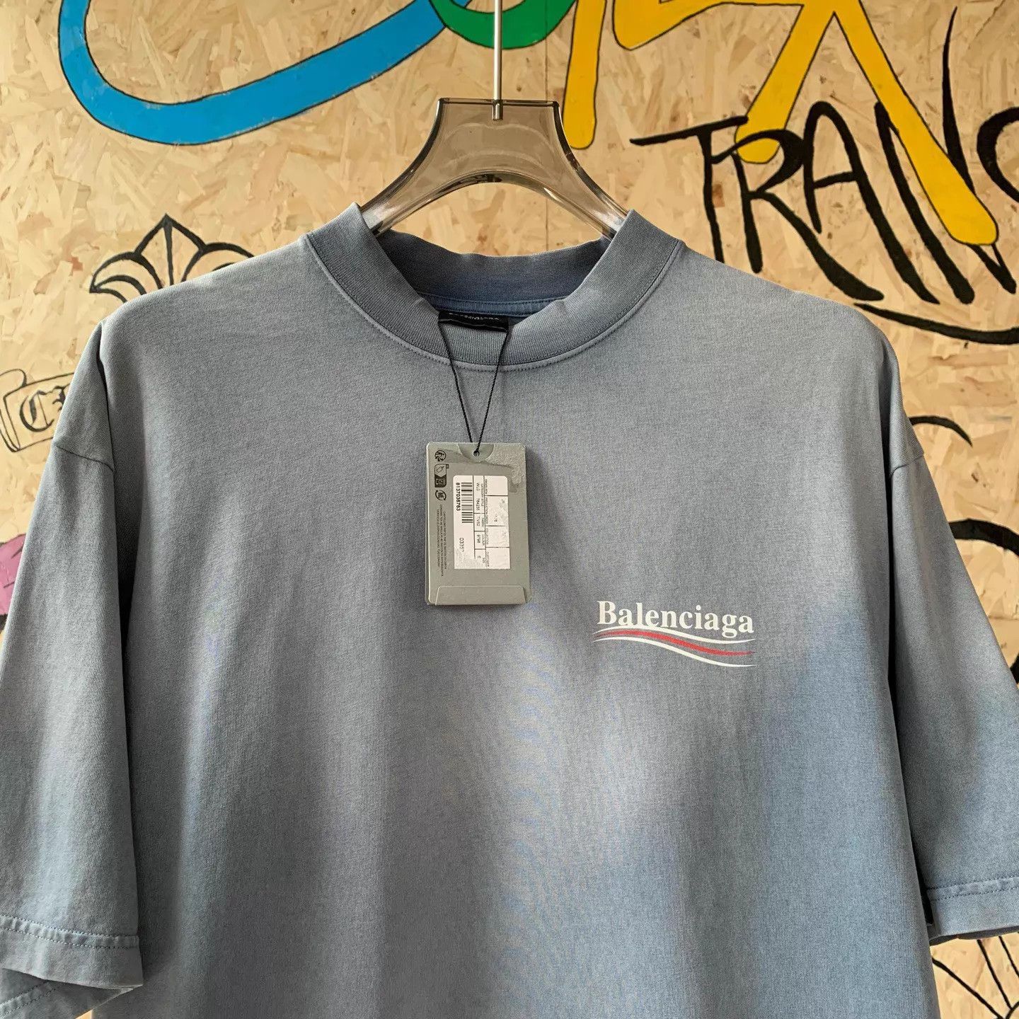 Balenciaga Balenciaga 25 blue Coke gradient short sleeve tee S Size S / US 4 / IT 40 - 3 Thumbnail