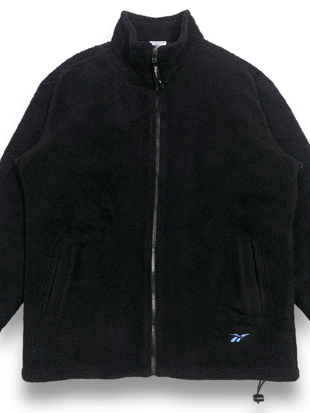 Reebok Vintage 90s Reebok Full Zip Navy Deep Pile Fleece Jacket Size US L / EU 52-54 / 3 - 4 Thumbnail