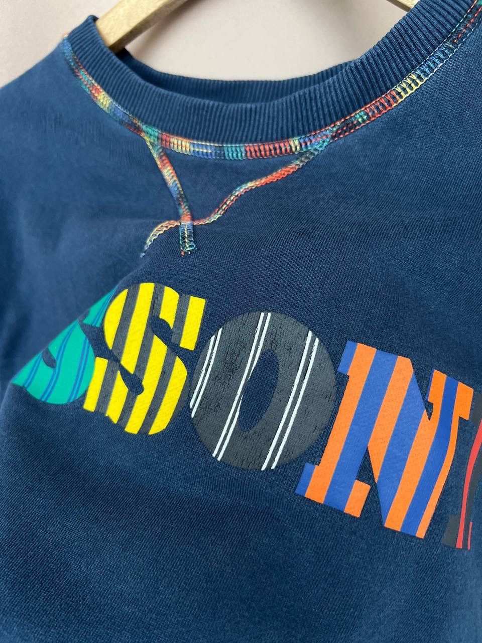 Missoni Missoni Big Logo Sweatshirt Mens Size M Navy Pullover Size US M / EU 48-50 / 2 - 15 Thumbnail