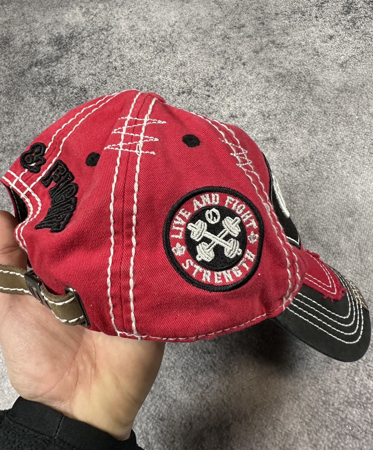 Vintage Y2K Vintage Denim Cap Avant Garde True Religion Style USA Size ONE SIZE - 3 Thumbnail