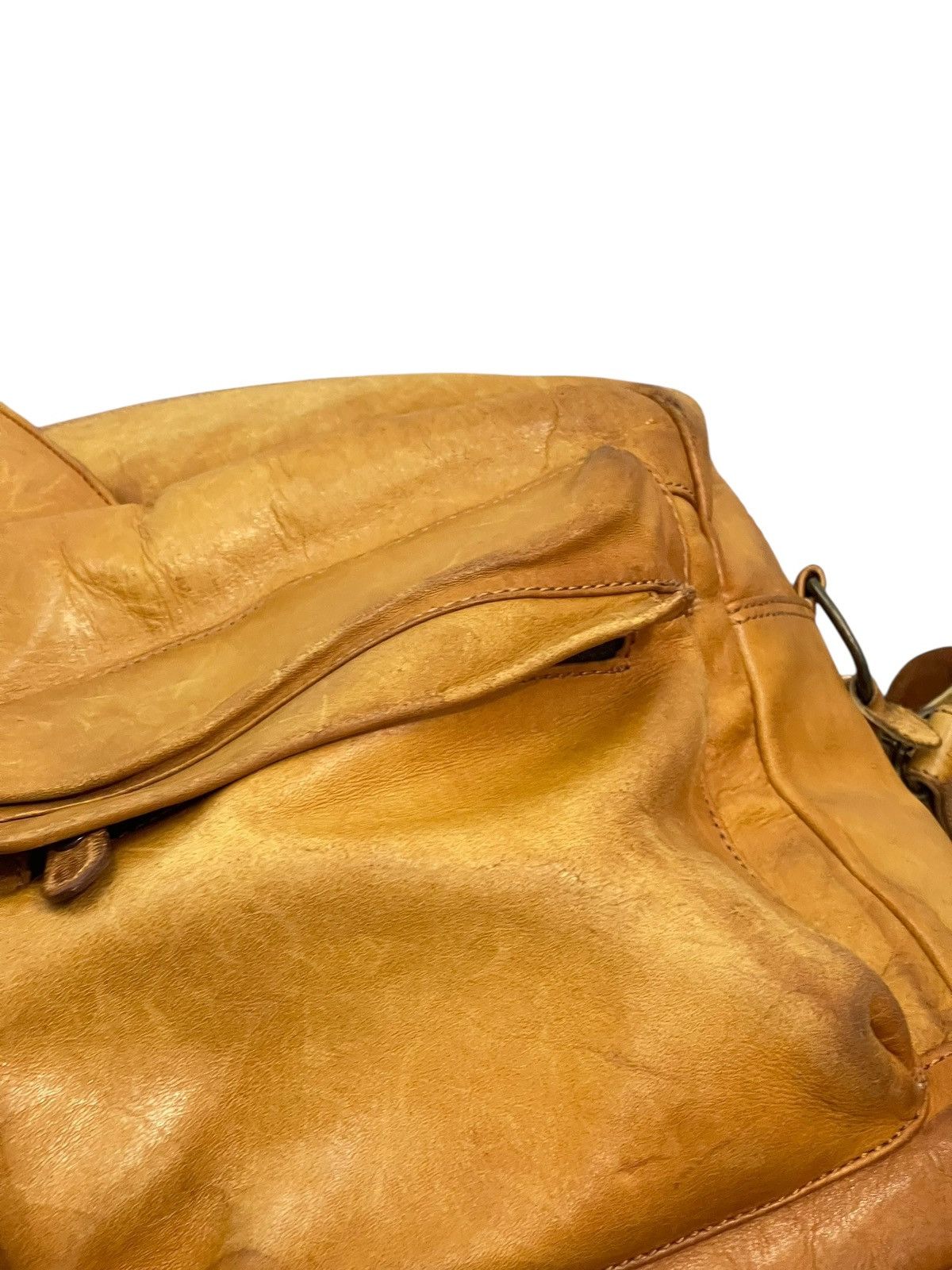 Genuine Leather Full Leather Beauty Patina Vtg TR Travel Duffle Bag 7🟩 Size ONE SIZE - 10 Thumbnail
