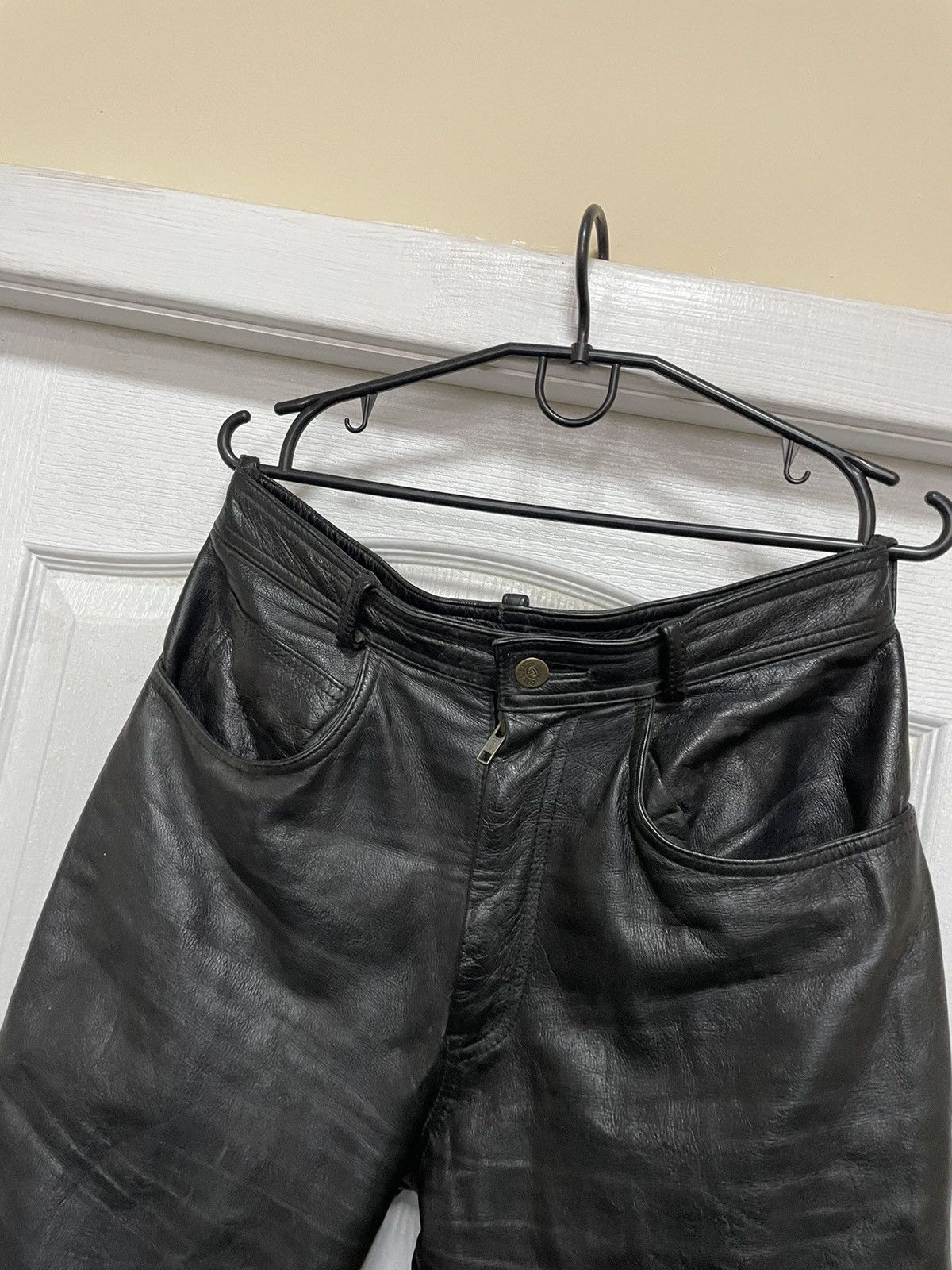 Leather × Vintage Vintage 90's Leather Trouser Pants joggers cyber punk alt Size US 32 / EU 48 - 5 Thumbnail