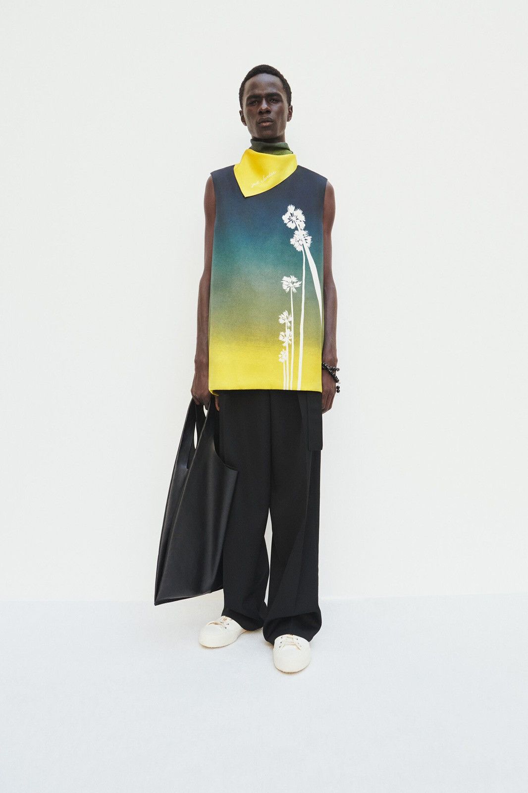 Jil Sander 🌅 NWT Jil Sander Degradé Palm Tree Tank Top Size 52 (XL) Size US L / EU 52-54 / 3 - 1 Thumbnail