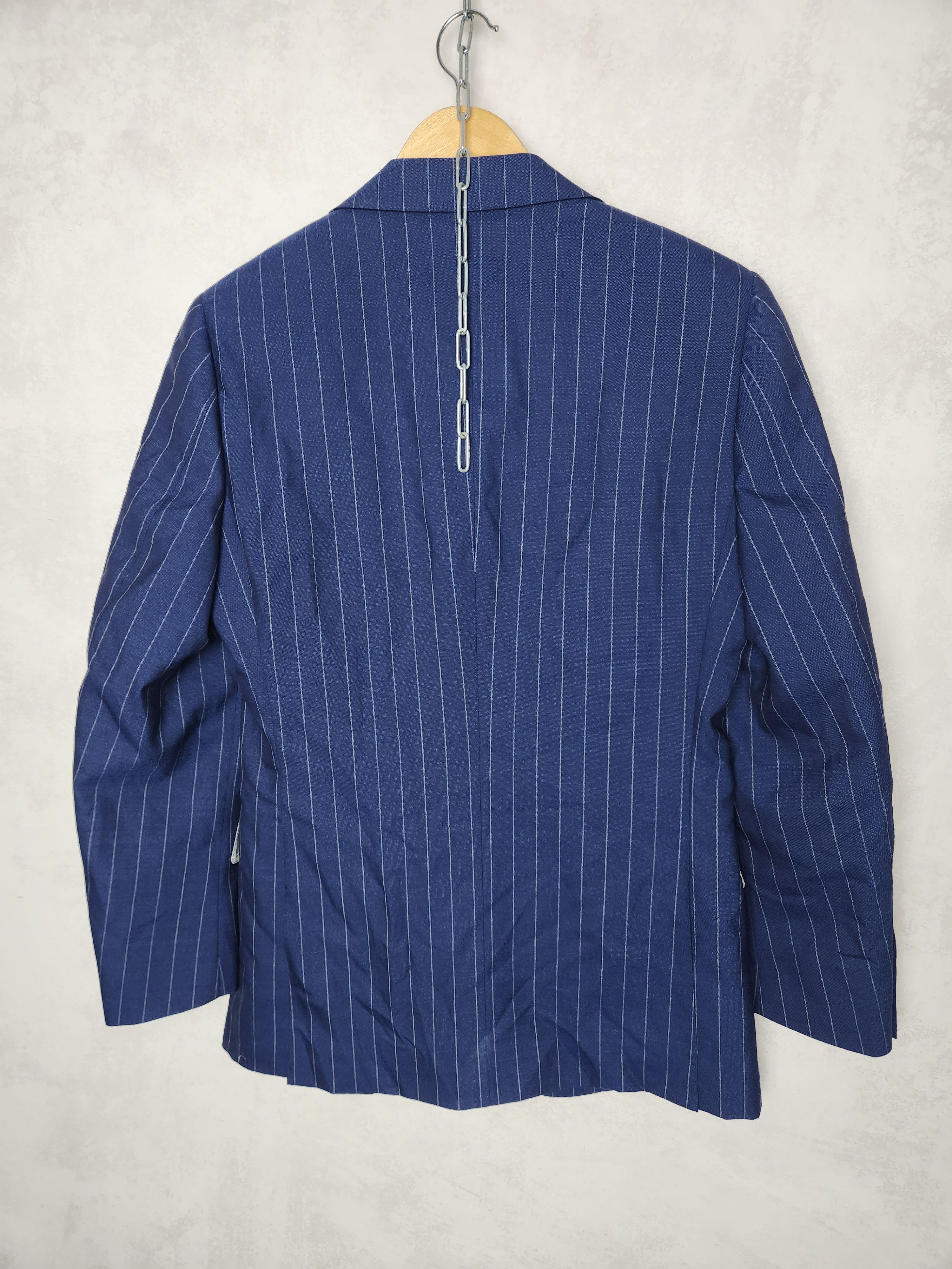 Suitsupply Suitsupply Lazio Single Breasted stripes blue suit slim Size 46R - 5 Thumbnail